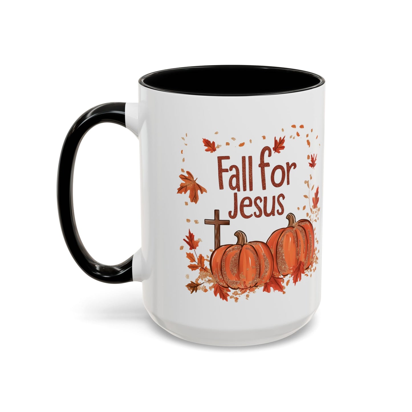 Fall for Jesus Ceramic Mug - Faith-Inspired Autumn Pumpkin Design - Perfect for Fall and Spiritual Reflection