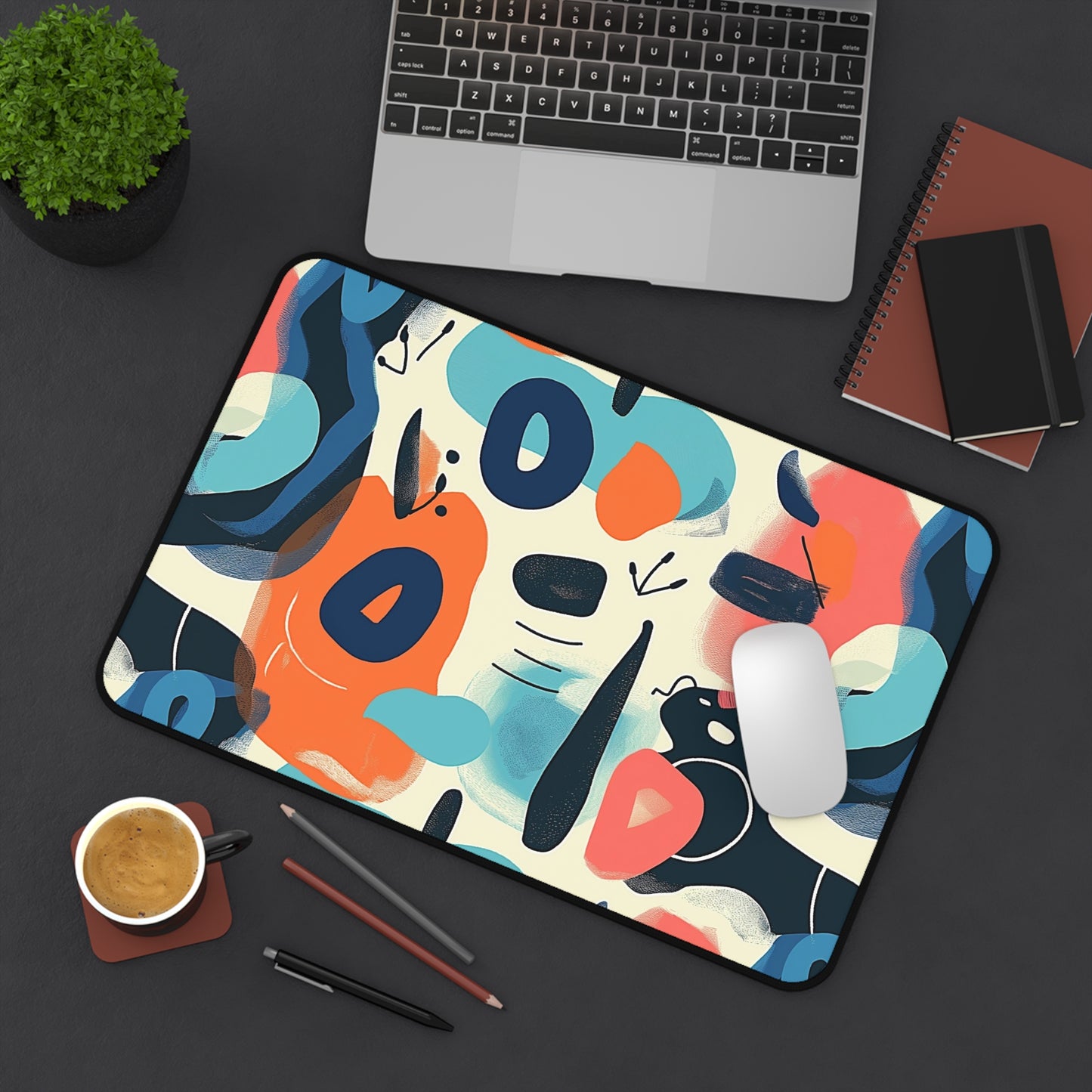 Abstract Artistic Desk Mat | Neoprene Mouse Pad | Anti-Slip Office Desk Mat | 3 Sizes Available