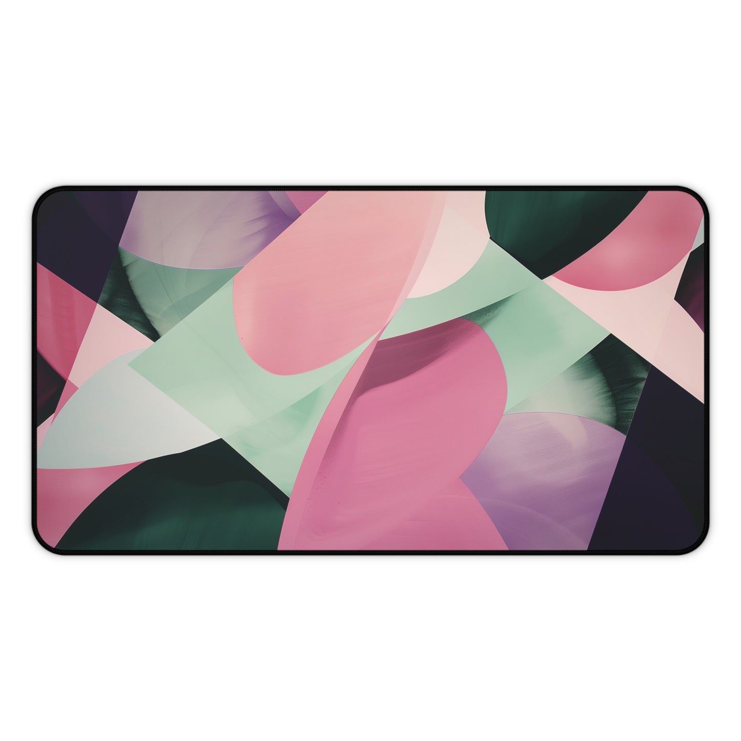 Modern Abstract Art Computer Desk Mat | Pastel Geometric Mouse Pad | Anti-Slip Neoprene Desk Mat for Home Office | 3 Sizes Available