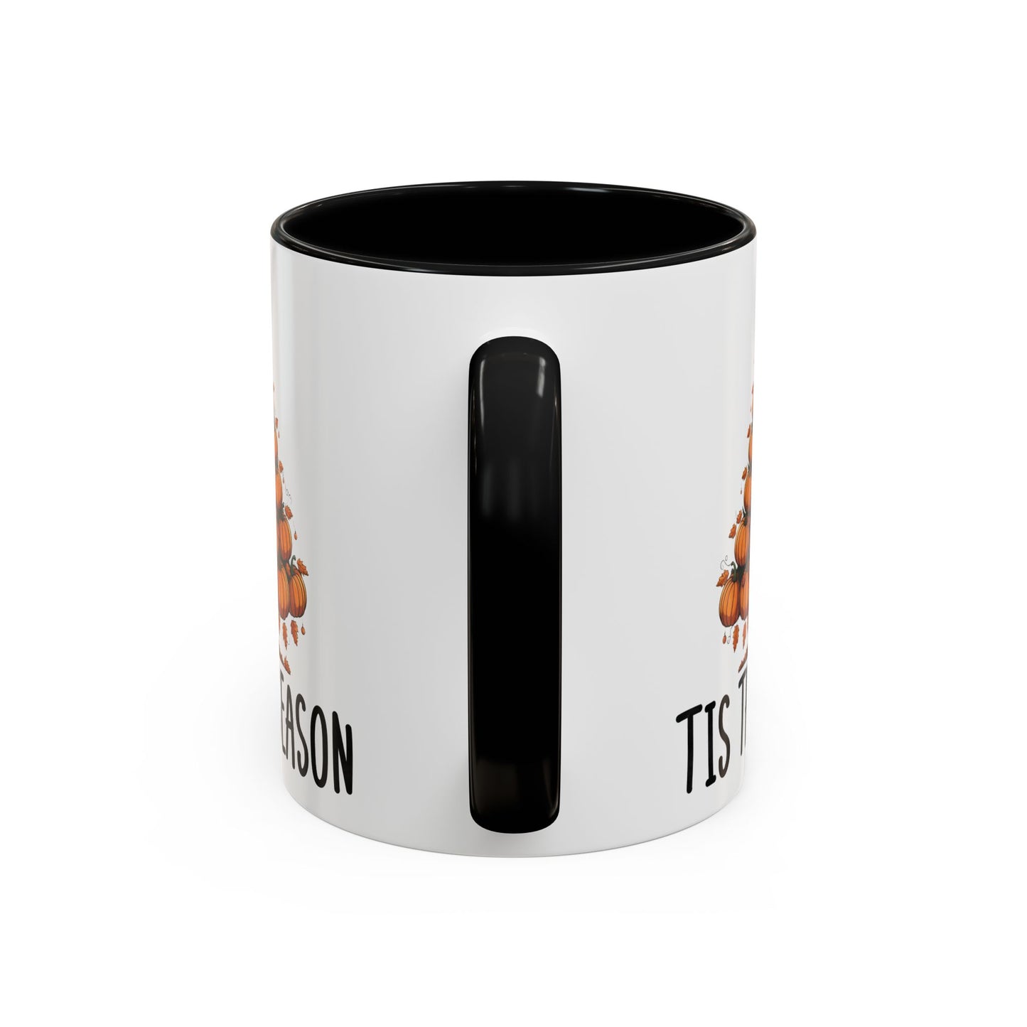 Tis the Season Pumpkin Tree Mug | 11oz and 15oz Ceramic Coffee Cup | Festive Fall & Holiday Design