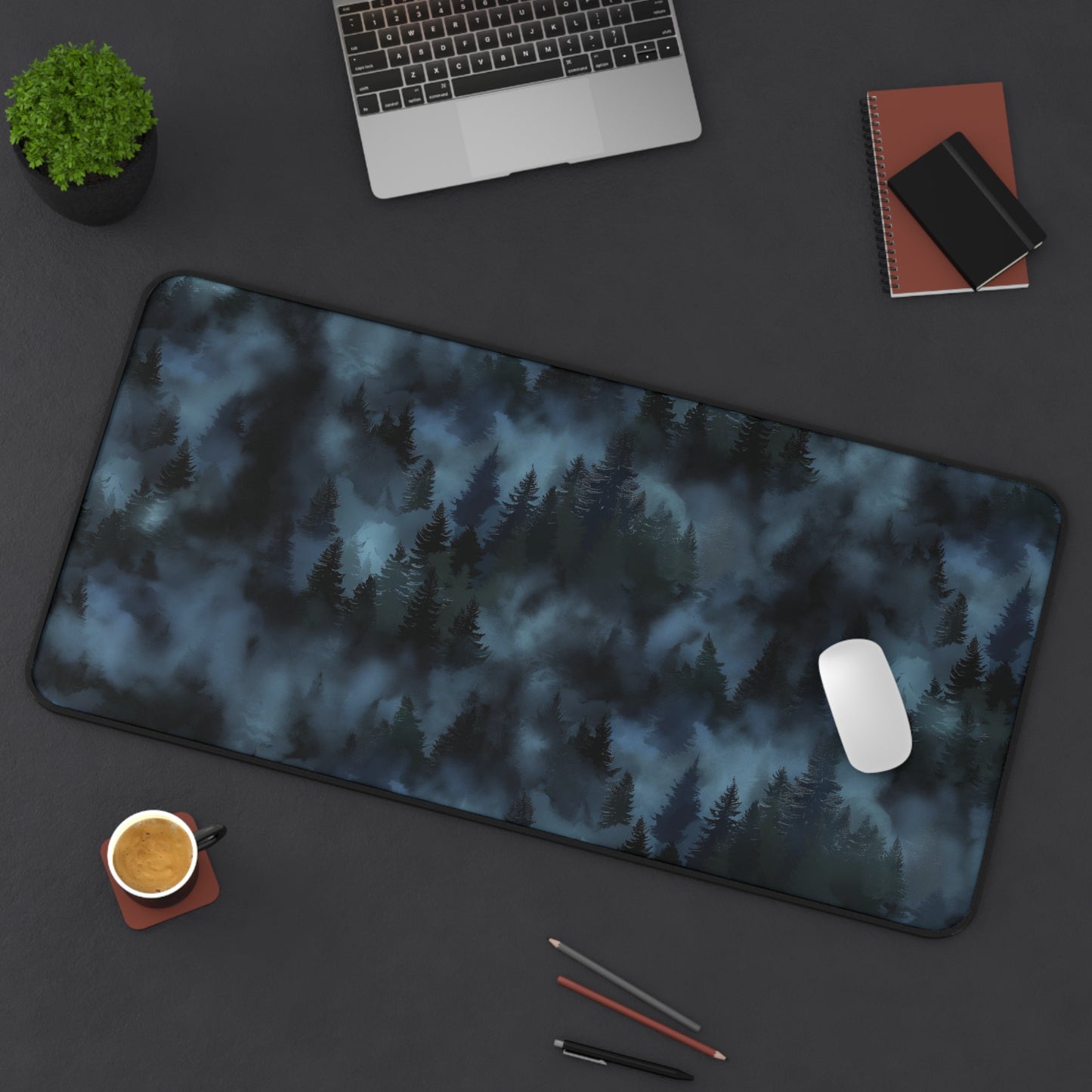 Mystical Forest Desk Mat | Neoprene Mouse Pad | Nature-Inspired Office Desk Mat | Anti-Slip | 3 Sizes Available