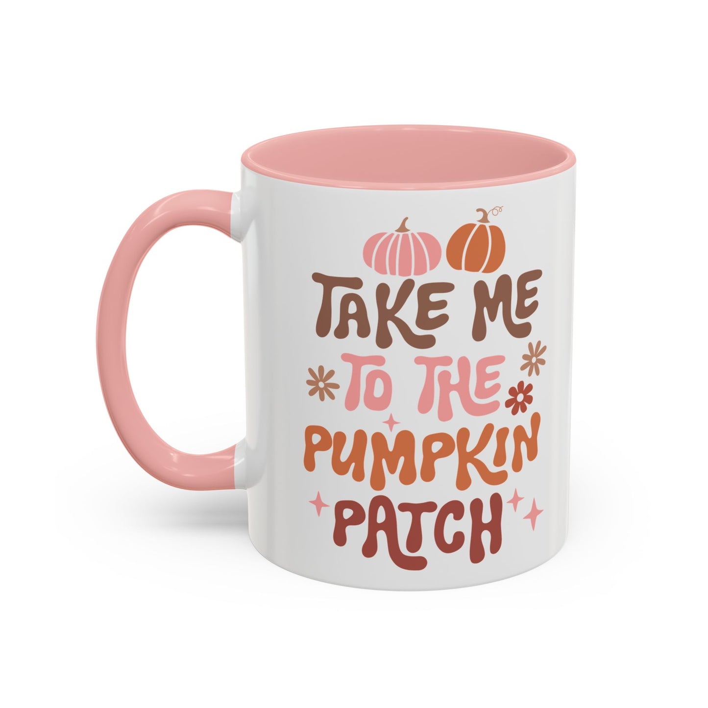 Take Me to the Pumpkin Patch Fall Mug | 11oz and 15oz Ceramic Coffee Cup | Retro Autumn Design