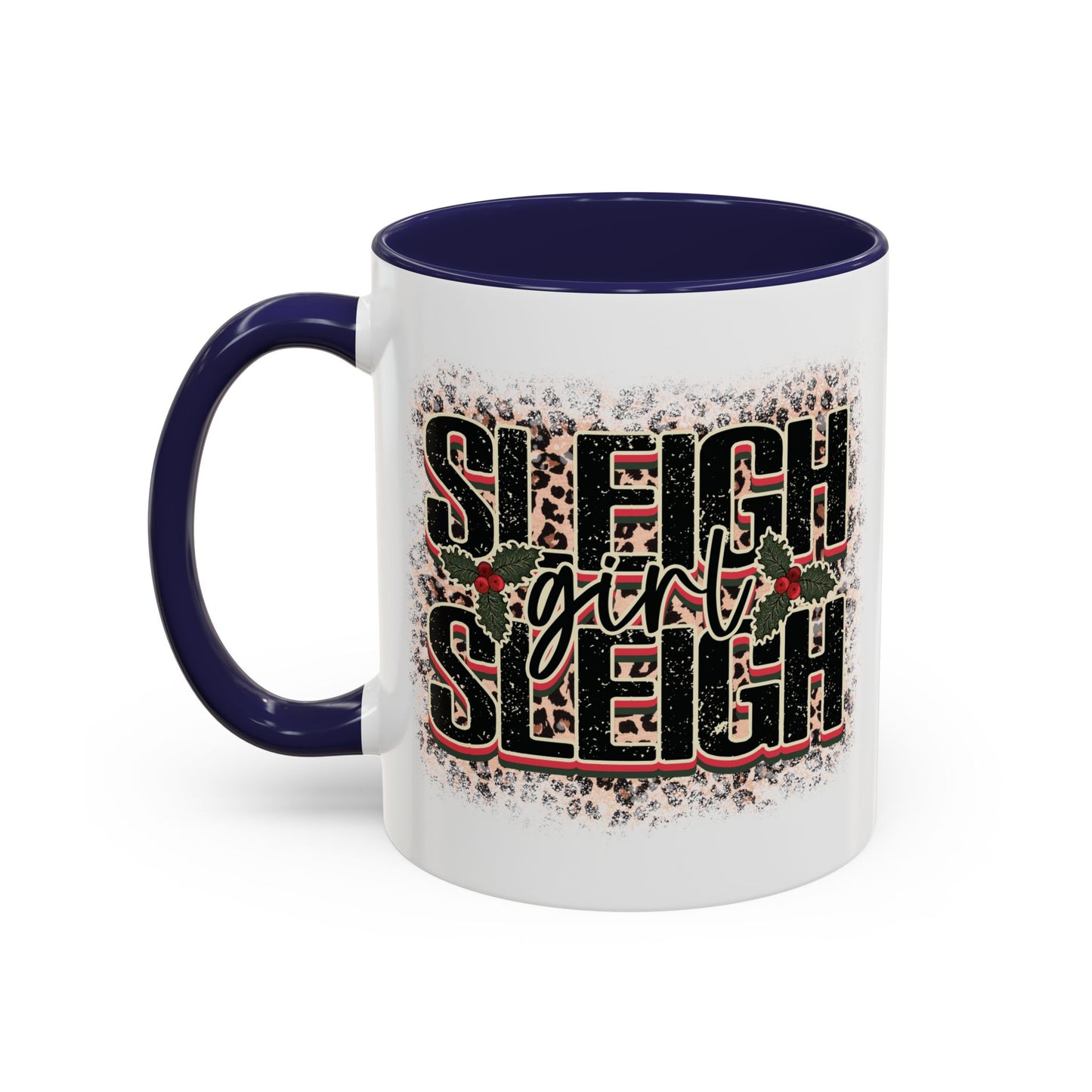 Sleigh Girl Sleigh Mug - Festive Leopard Print Christmas Design - Perfect for Fashionable Holiday Cheer