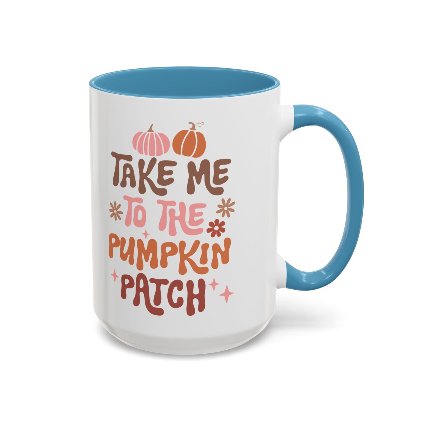 Take Me to the Pumpkin Patch Fall Mug | 11oz and 15oz Ceramic Coffee Cup | Retro Autumn Design