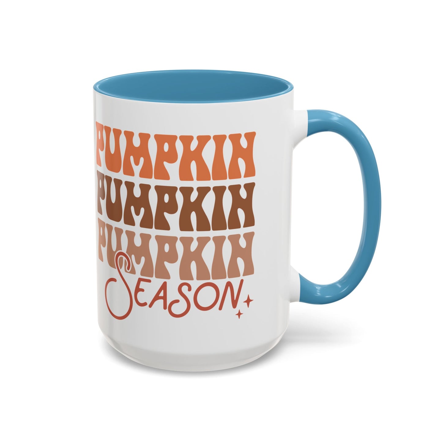 Pumpkin Season Ceramic Mug - 11oz/15oz Fall Coffee Cup | Cozy Autumn Gift | 5 Color Options | Retro Pumpkin Design Mug