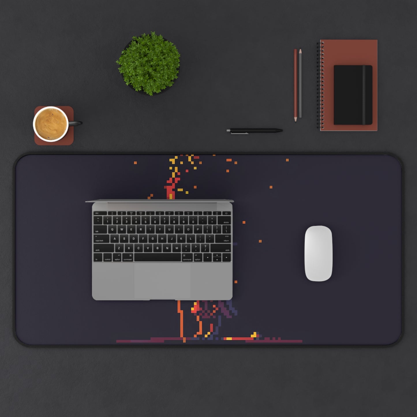 Pixel Art Wizard Desk Mat | Gaming Mouse Pad | Neoprene | Anti-Slip | 3 Sizes Available