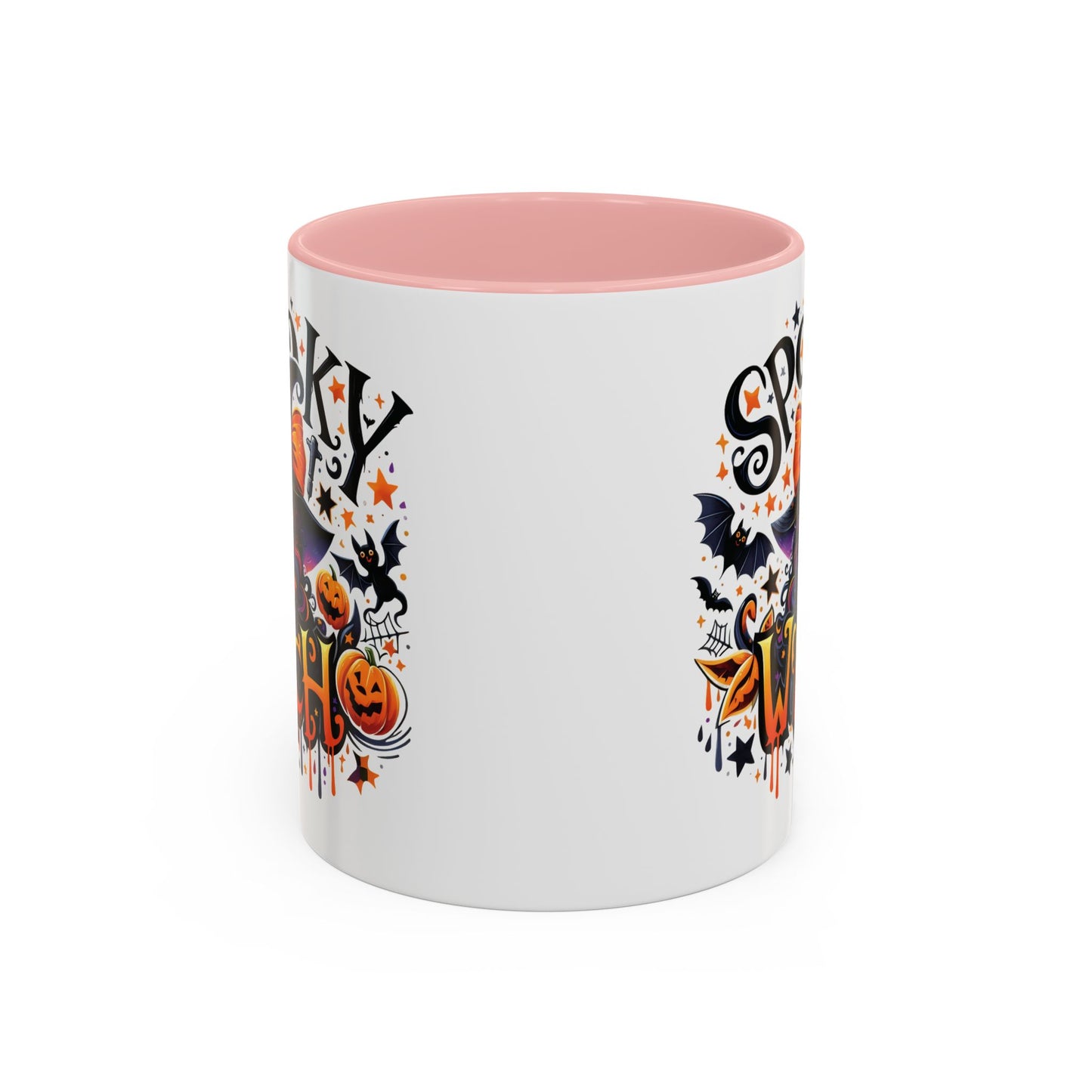 Spooky Witch Halloween Mug | Colorful Witch and Pumpkin Design | 11oz and 15oz Ceramic Coffee Cup