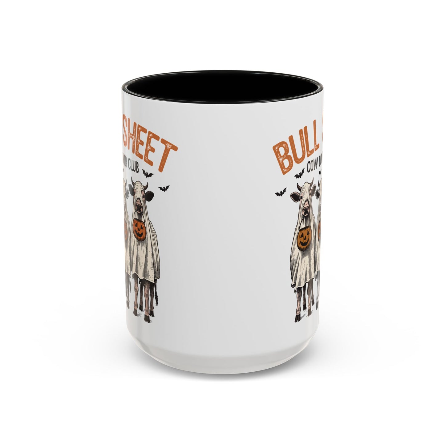 Bull Sheet Cow Lover Club Mug | Halloween Cow Design | Funny Ghost Cows Coffee Cup