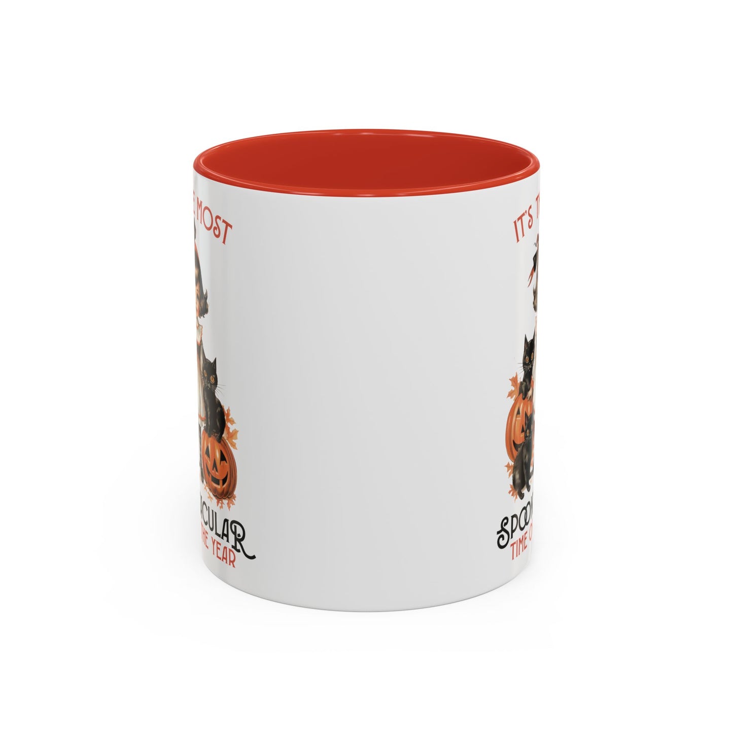 Spooktacular Time of the Year Halloween Mug | Vintage Black Cat and Doll Design | Halloween Coffee Mug | Fall Drinkware