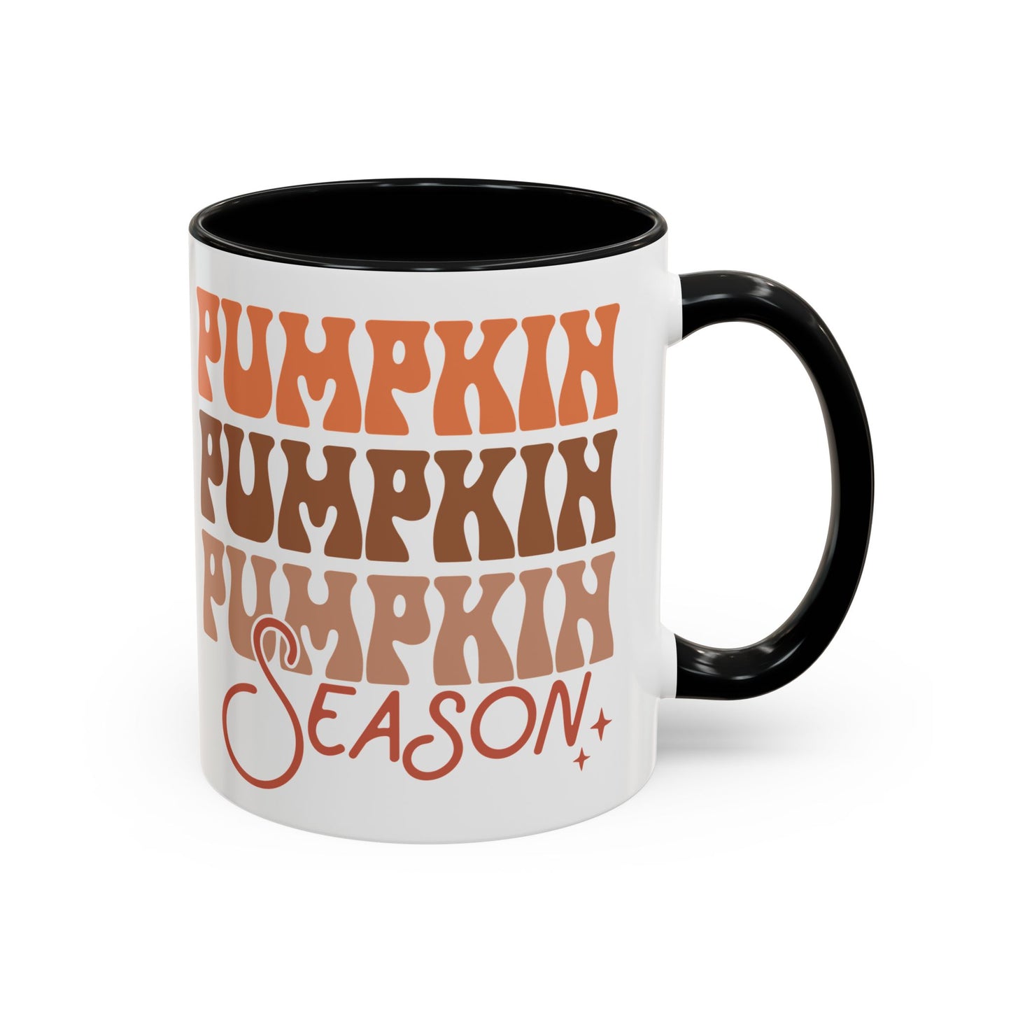 Pumpkin Season Ceramic Mug - 11oz/15oz Fall Coffee Cup | Cozy Autumn Gift | 5 Color Options | Retro Pumpkin Design Mug