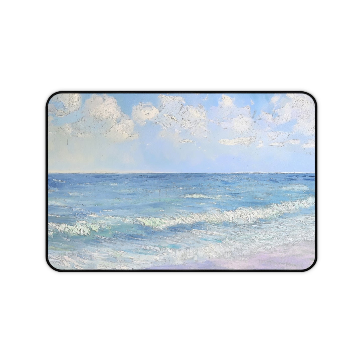 Serene Seascape Computer Desk Mat | Tranquil Ocean Mouse Pad | Anti-Slip Neoprene Desk Mat for Home Office | 3 Sizes Available