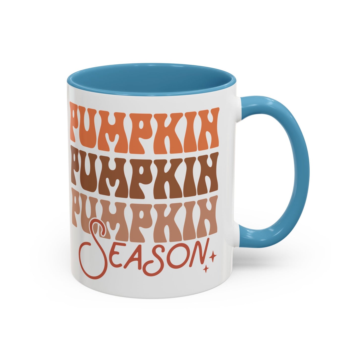 Pumpkin Season Ceramic Mug - 11oz/15oz Fall Coffee Cup | Cozy Autumn Gift | 5 Color Options | Retro Pumpkin Design Mug