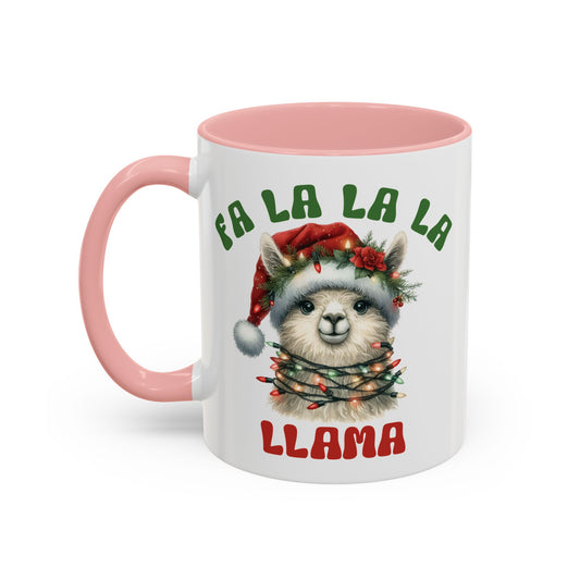 Fa La La La Llama Mug - Adorable Christmas Llama Design - Perfect for Holiday Fun