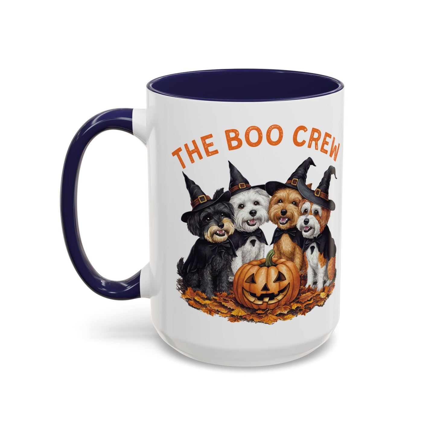 The Boo Crew Halloween Dog Mug | Adorable Dog Pack with Witch Hats | Spooky Fall Coffee Mug | Halloween Gift for Dog Lovers