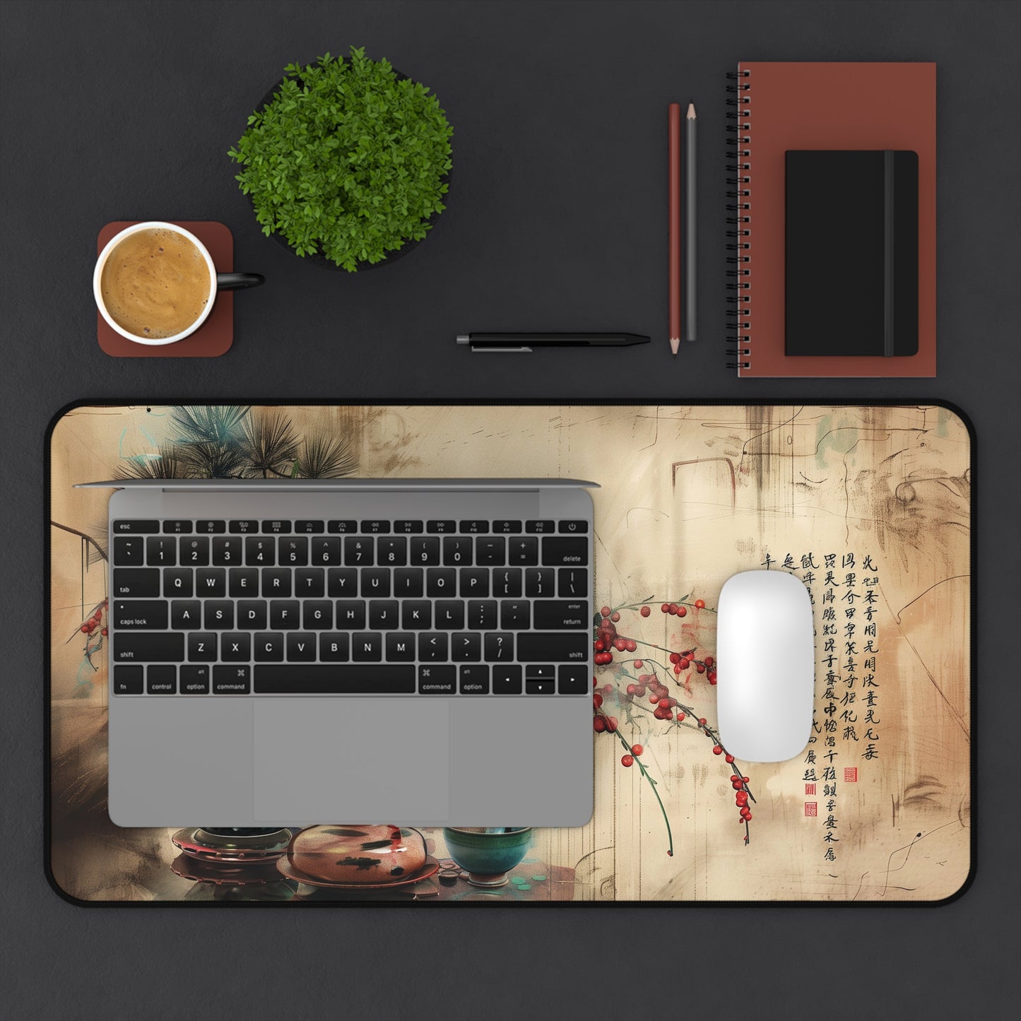 Oriental Art Mousepad, Gaming Mousepad, Large Mousepad, Keyboard Mouse Mat, Desk Pad for Work Game Home XL 3 Sizes