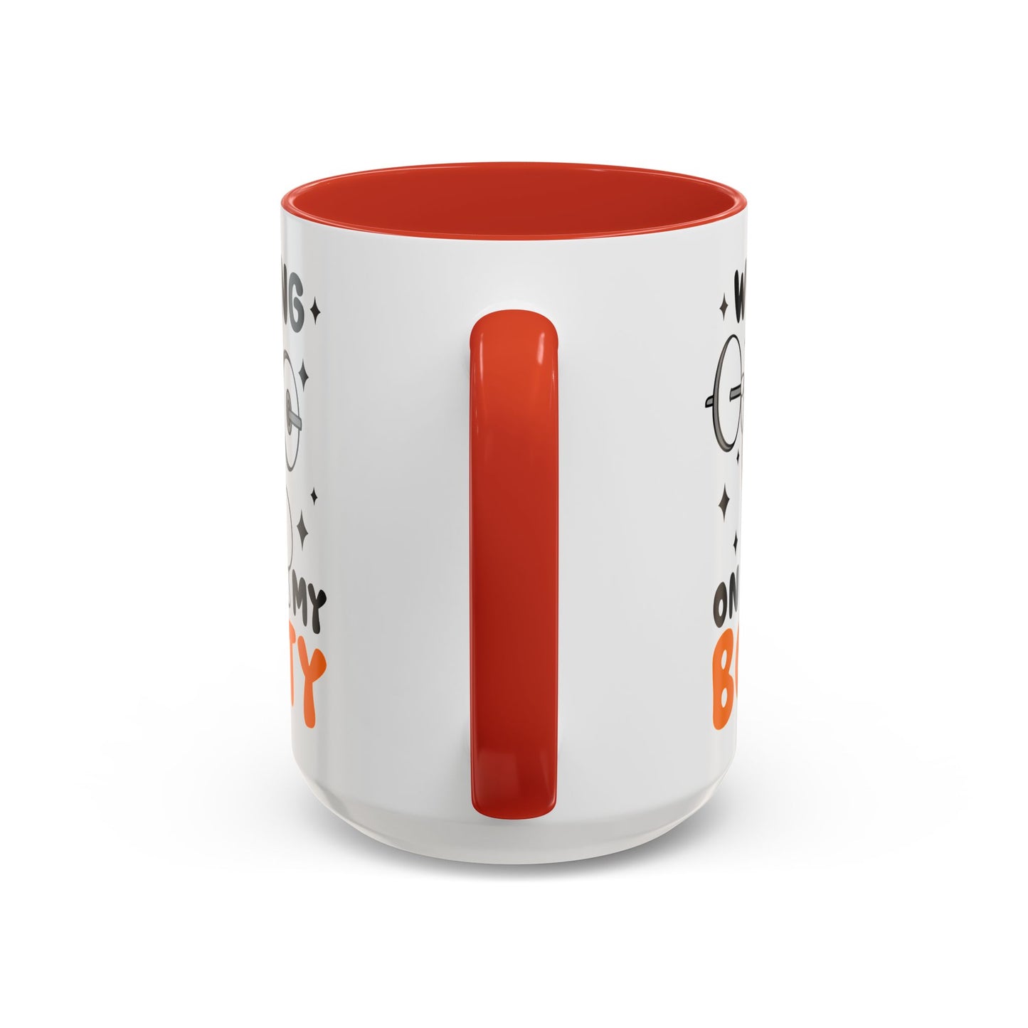 Working on My Boo-ty Halloween Ghost Mug | 11oz and 15oz Ceramic Coffee Cup | Fitness and Humor Design