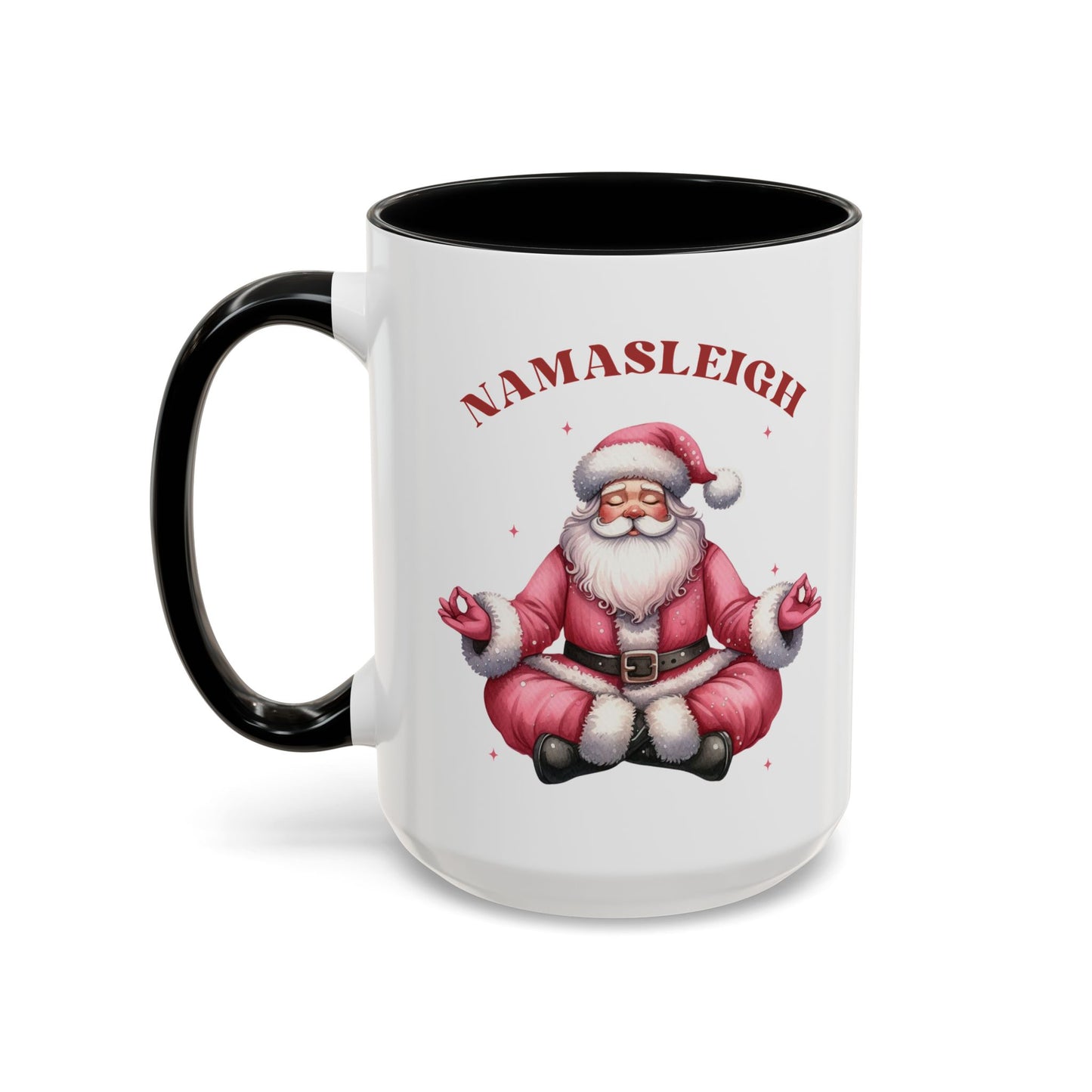 Namasleigh Santa Mug | Yoga Christmas Mug | Funny Holiday Coffee Cup