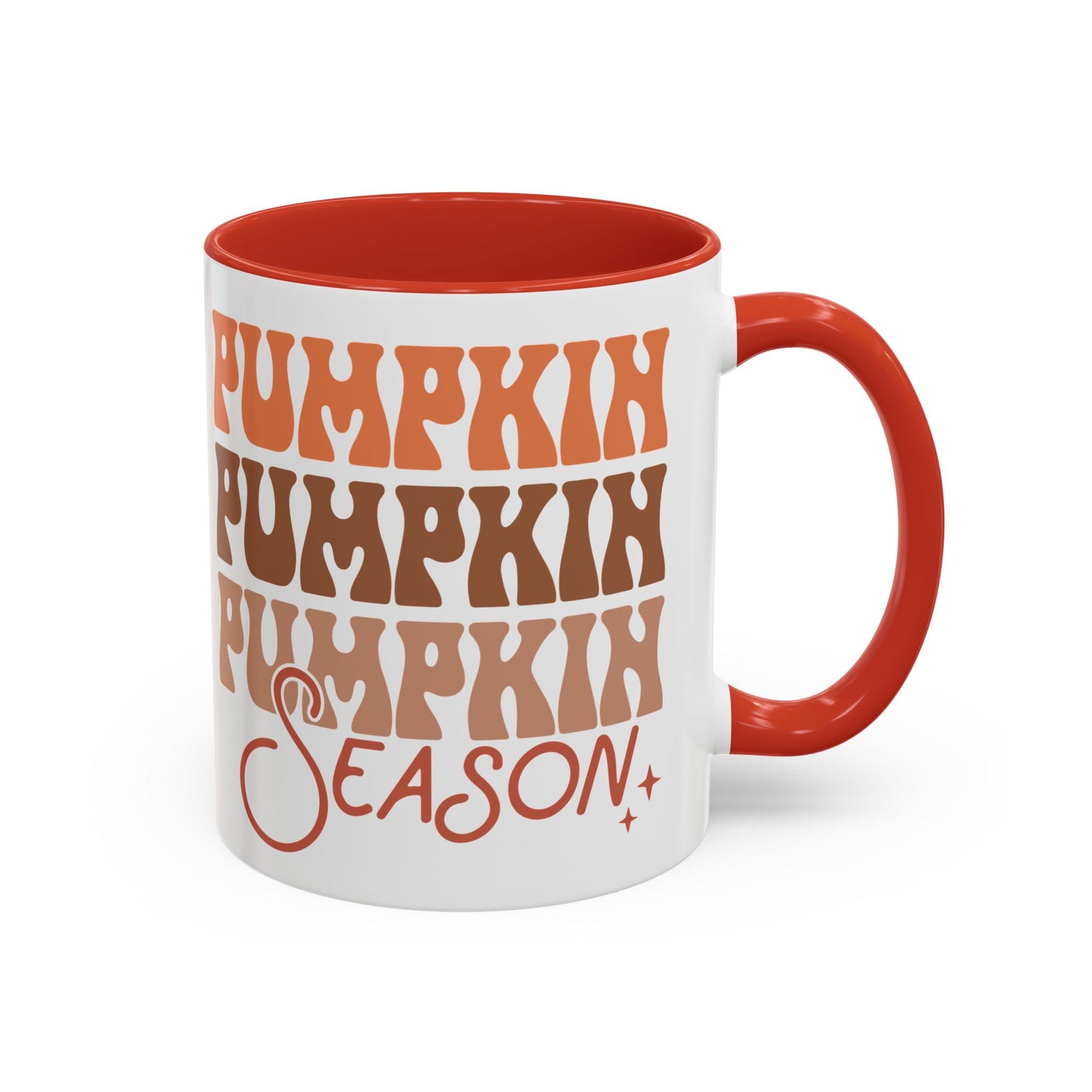 Pumpkin Season Ceramic Mug - 11oz/15oz Fall Coffee Cup | Cozy Autumn Gift | 5 Color Options | Retro Pumpkin Design Mug