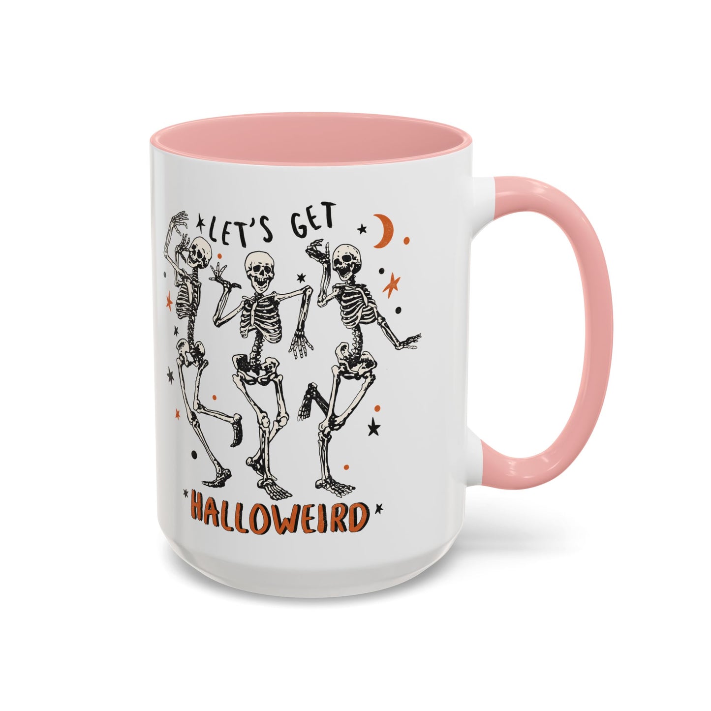 Lets Get Halloweird Halloween Mug | Dancing Skeleton Design | Funny Spooky Coffee Mug | Fall Drinkware | Unique Halloween Gift