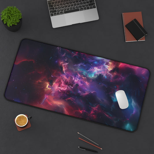 Cosmic Nebula Desk Mat | Neoprene | Anti-Slip | 3 Sizes