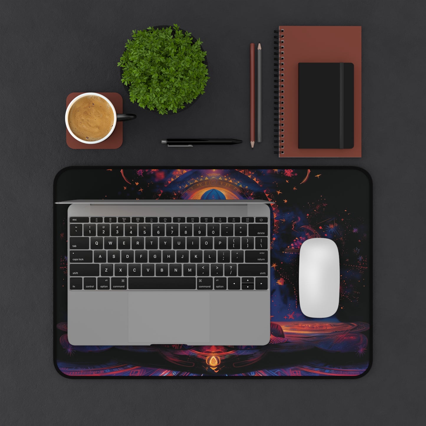 Meditative Spiritual Art Mousepad, Gaming Mousepad, Large Mousepad, Keyboard Mouse Mat, Desk Pad for Work Game Home XL 3 Sizes