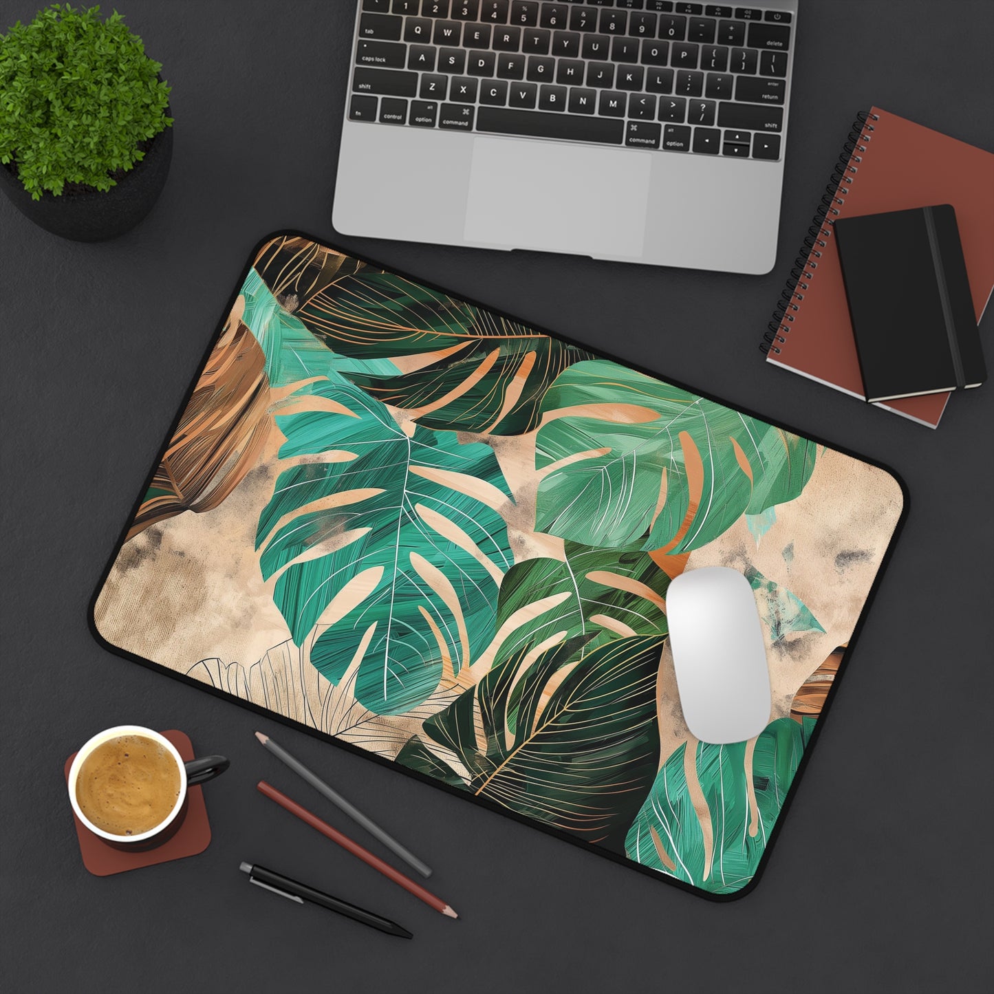 Tropical Leaf Art Mousepad, Gaming Mousepad, Large Mousepad, Keyboard Mouse Mat, Desk Pad for Work Game Home XL 3 Sizes