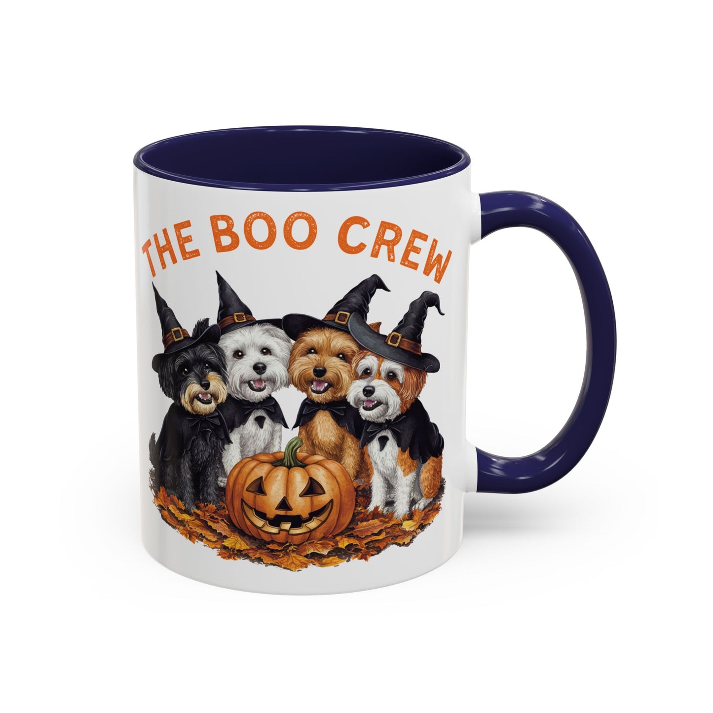 The Boo Crew Halloween Dog Mug | Adorable Dog Pack with Witch Hats | Spooky Fall Coffee Mug | Halloween Gift for Dog Lovers