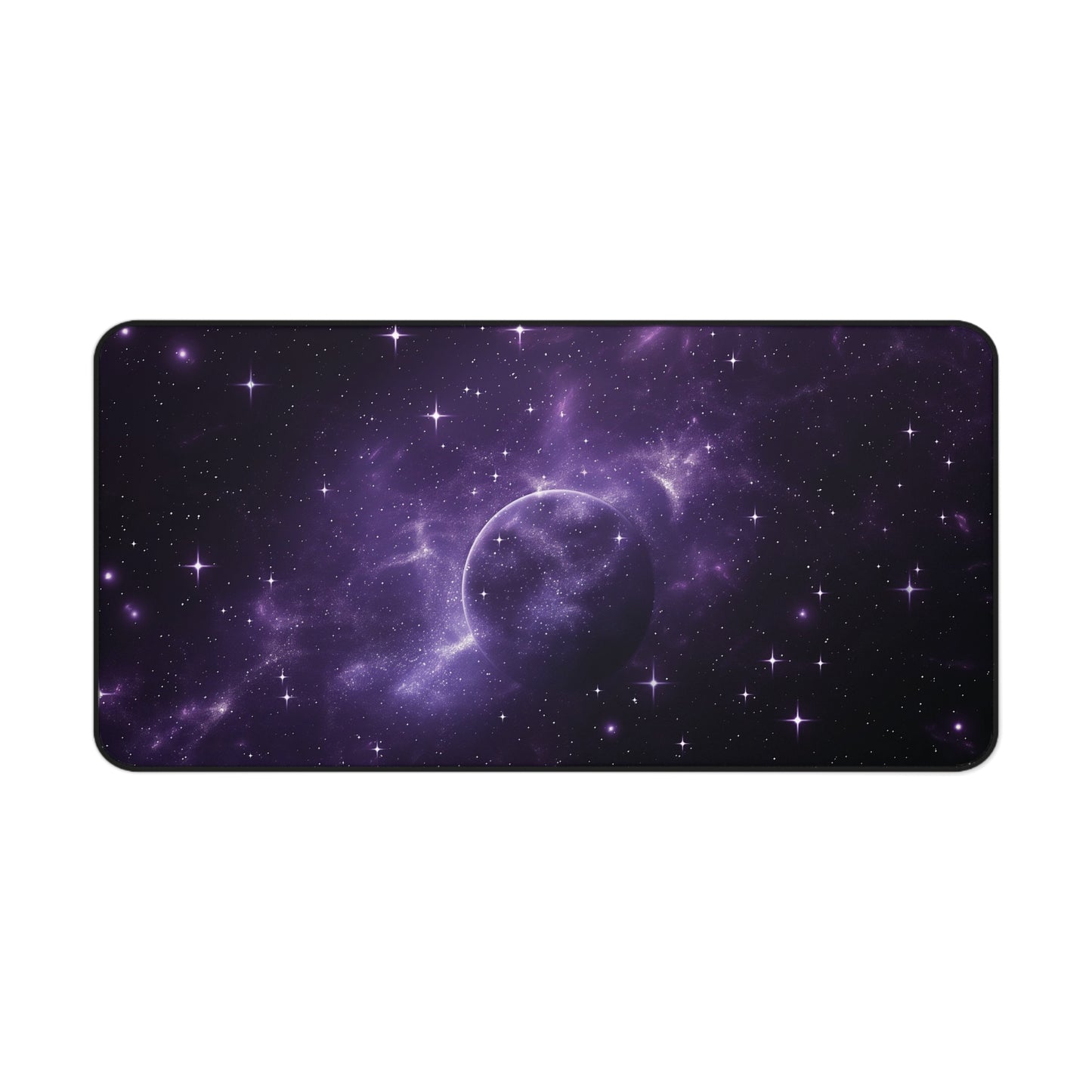 Galaxy Desk Mat | Purple Cosmic Design | Neoprene | Anti-Slip | 3 Sizes | Office Decor