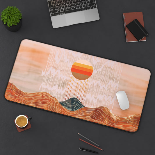 Abstract Sunrise Desk Mat | Gaming Mouse Pad | Neoprene | Anti-Slip | 3 Sizes Available