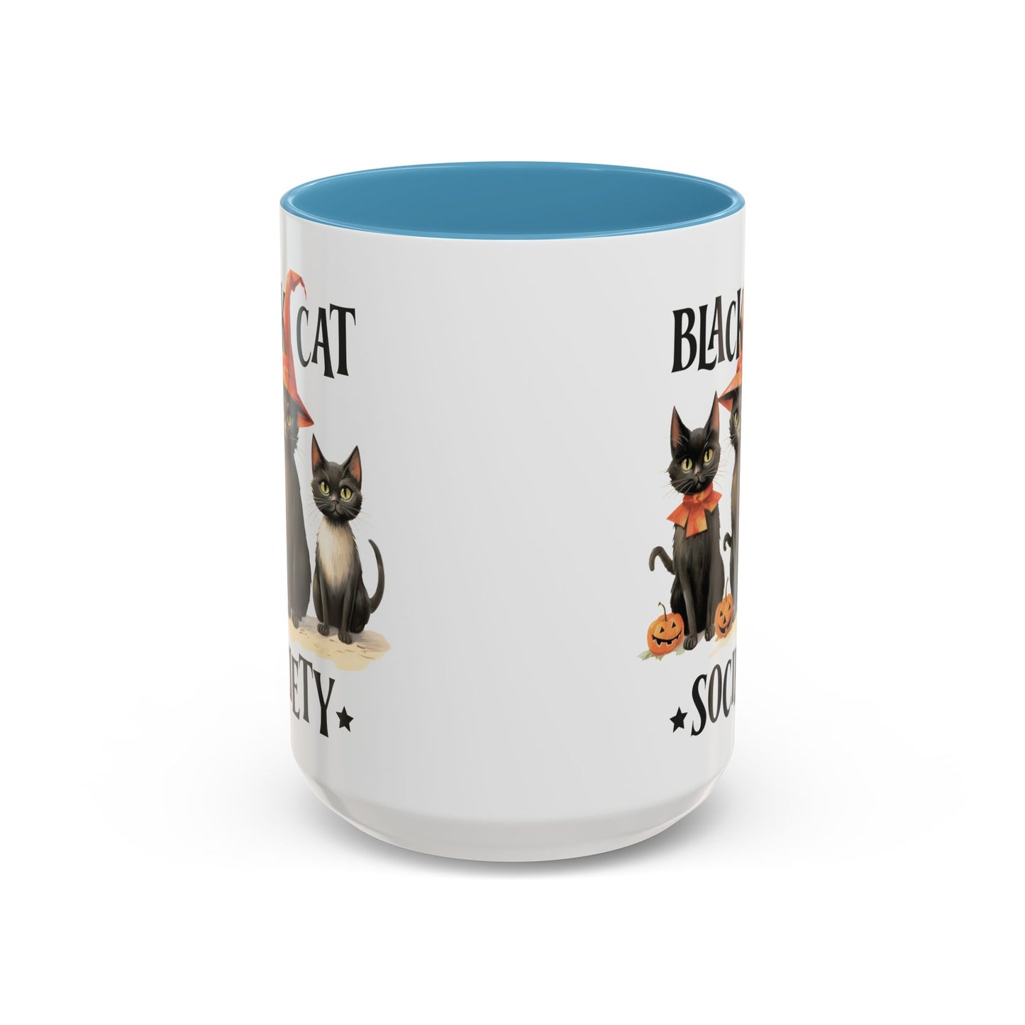 Black Cat Society Halloween Mug | Cute Black Cat Coffee Mug | Halloween Fall Drinkware | Witchy Cat Design