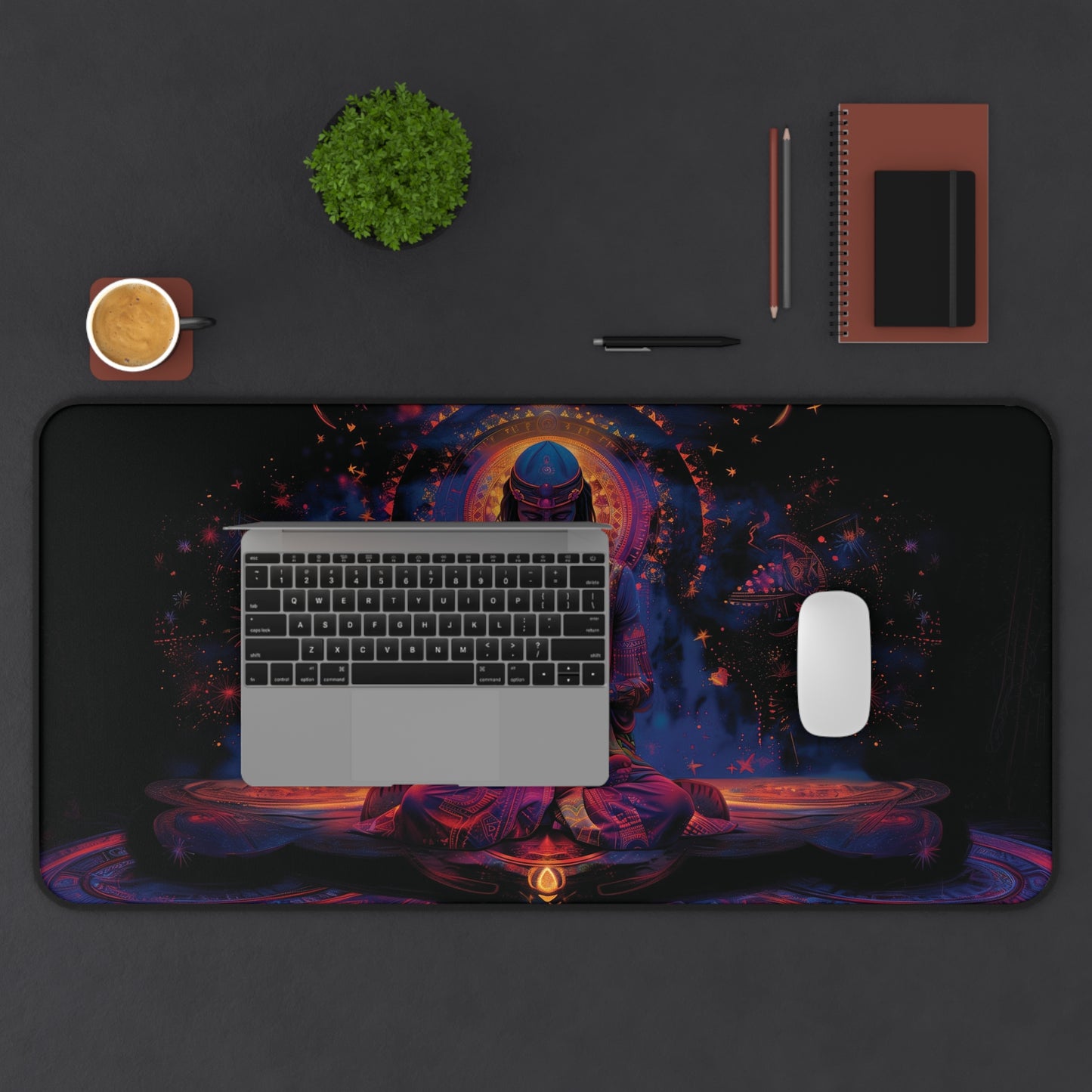 Meditative Spiritual Art Mousepad, Gaming Mousepad, Large Mousepad, Keyboard Mouse Mat, Desk Pad for Work Game Home XL 3 Sizes