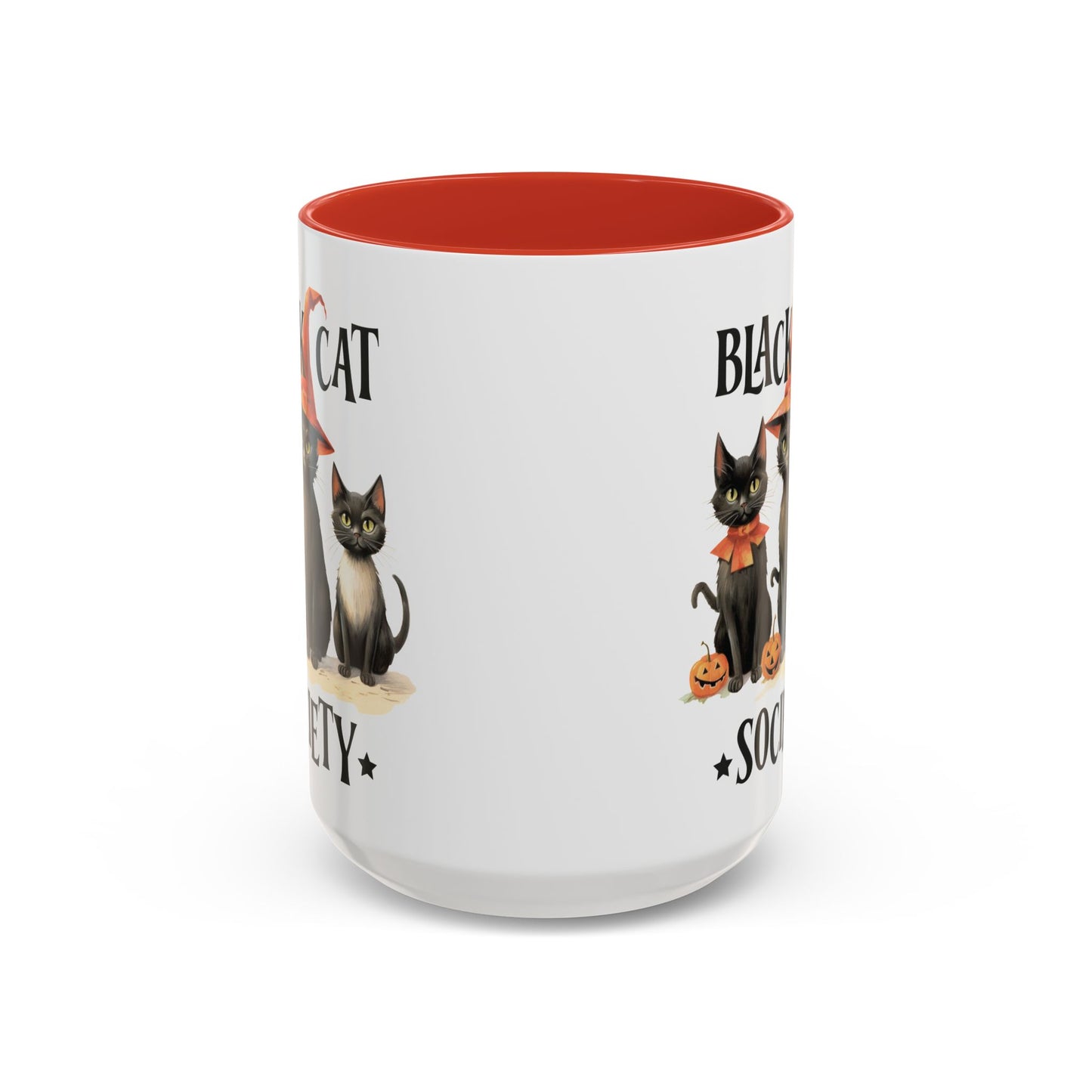 Black Cat Society Halloween Mug | Cute Black Cat Coffee Mug | Halloween Fall Drinkware | Witchy Cat Design