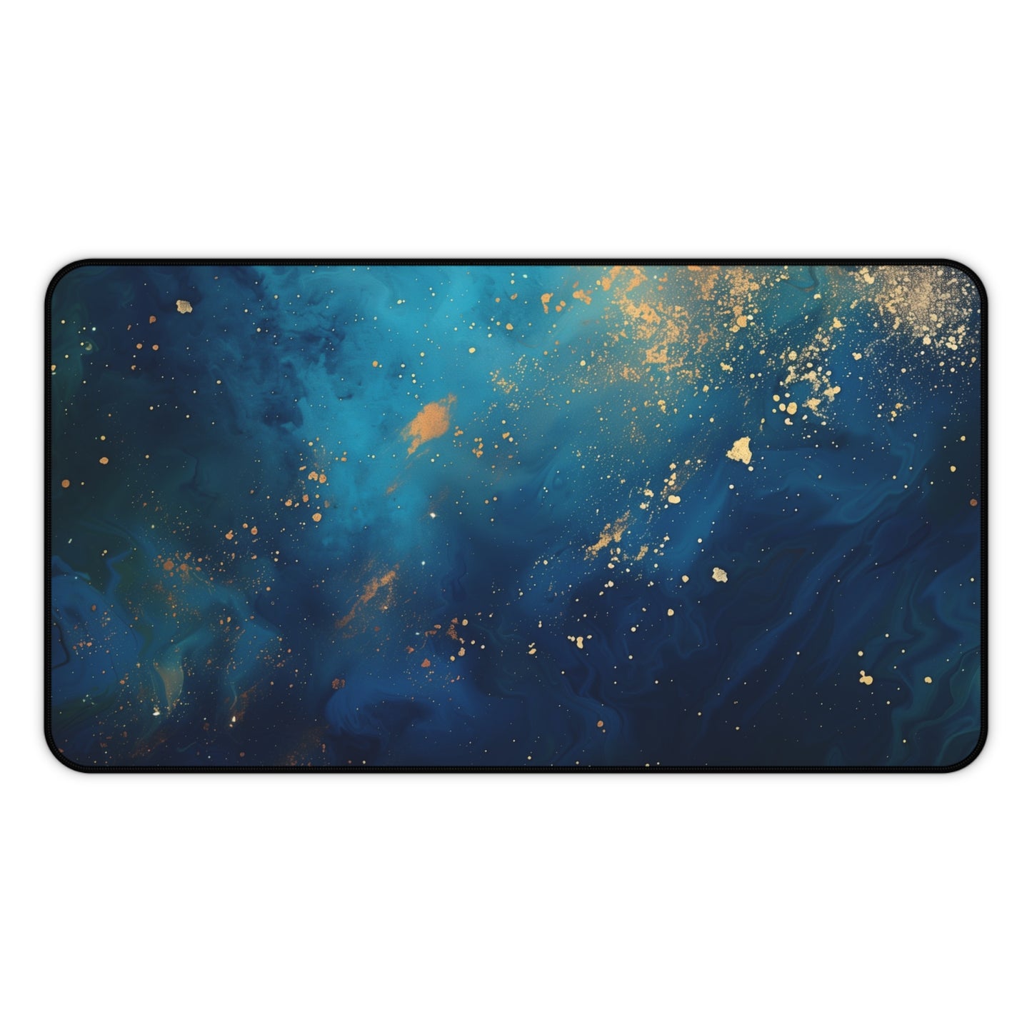 Starry Night Computer Desk Mat | Abstract Cosmic Mouse Pad | Anti-Slip Neoprene Desk Mat for Home Office | 3 Sizes Available