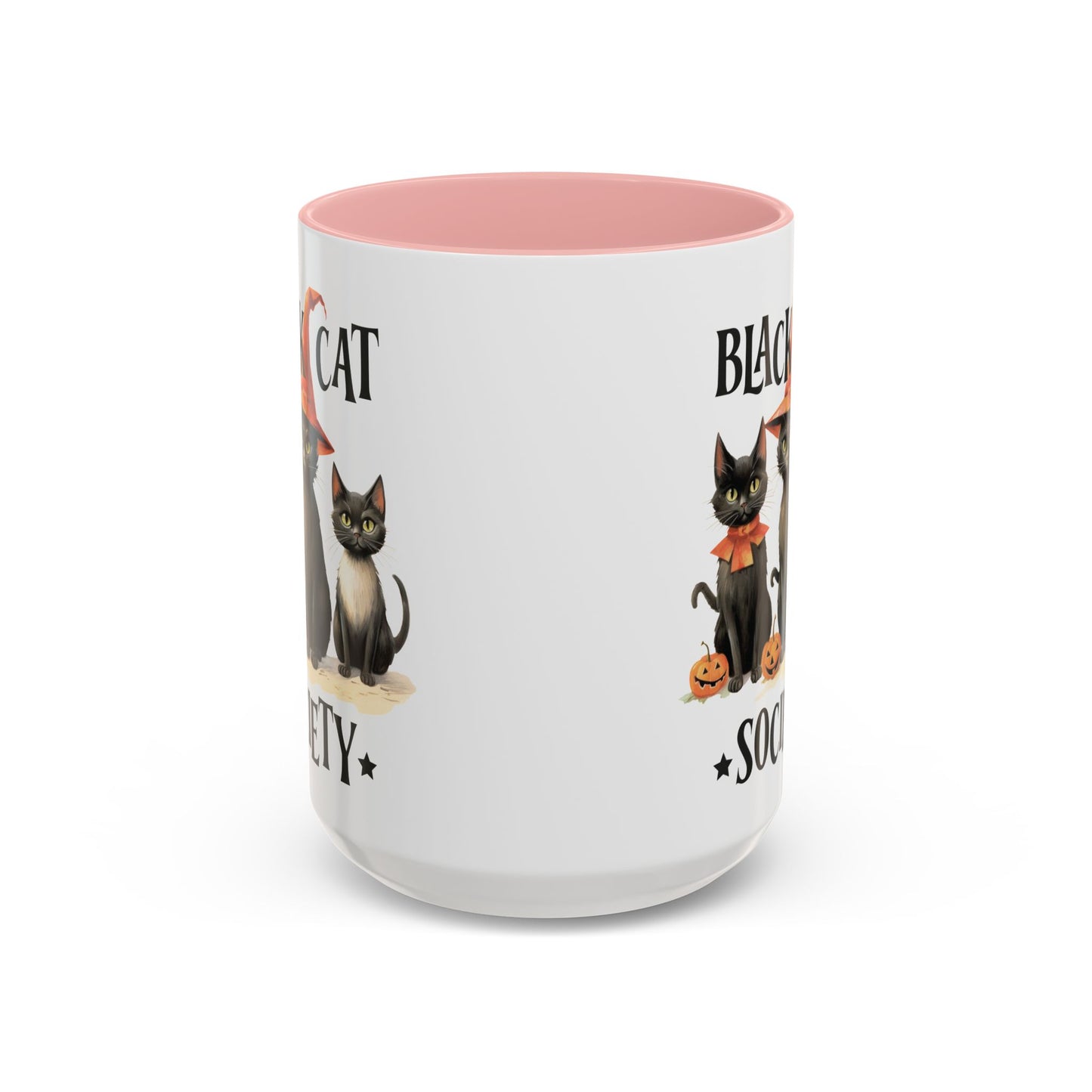 Black Cat Society Halloween Mug | Cute Black Cat Coffee Mug | Halloween Fall Drinkware | Witchy Cat Design