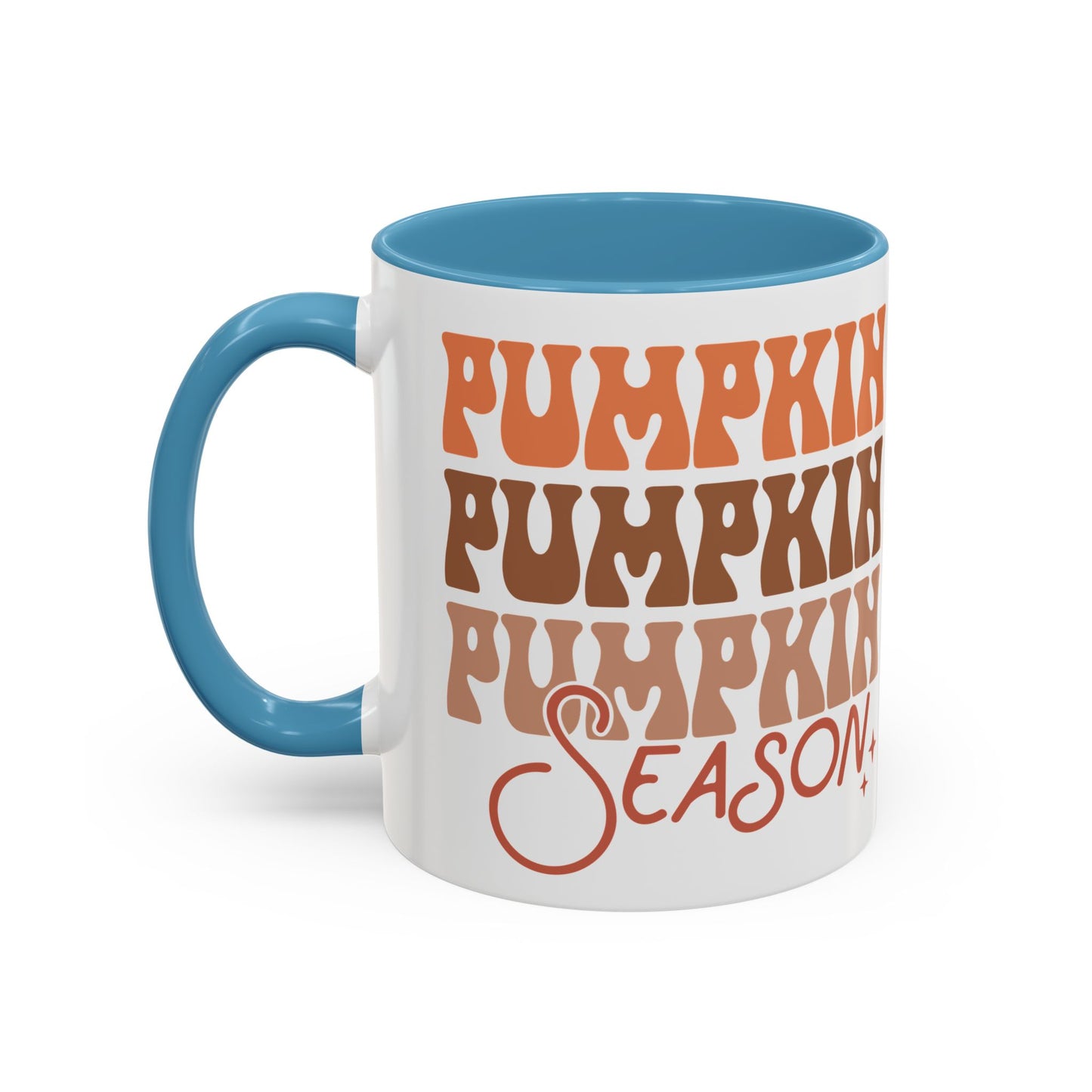 Pumpkin Season Ceramic Mug - 11oz/15oz Fall Coffee Cup | Cozy Autumn Gift | 5 Color Options | Retro Pumpkin Design Mug