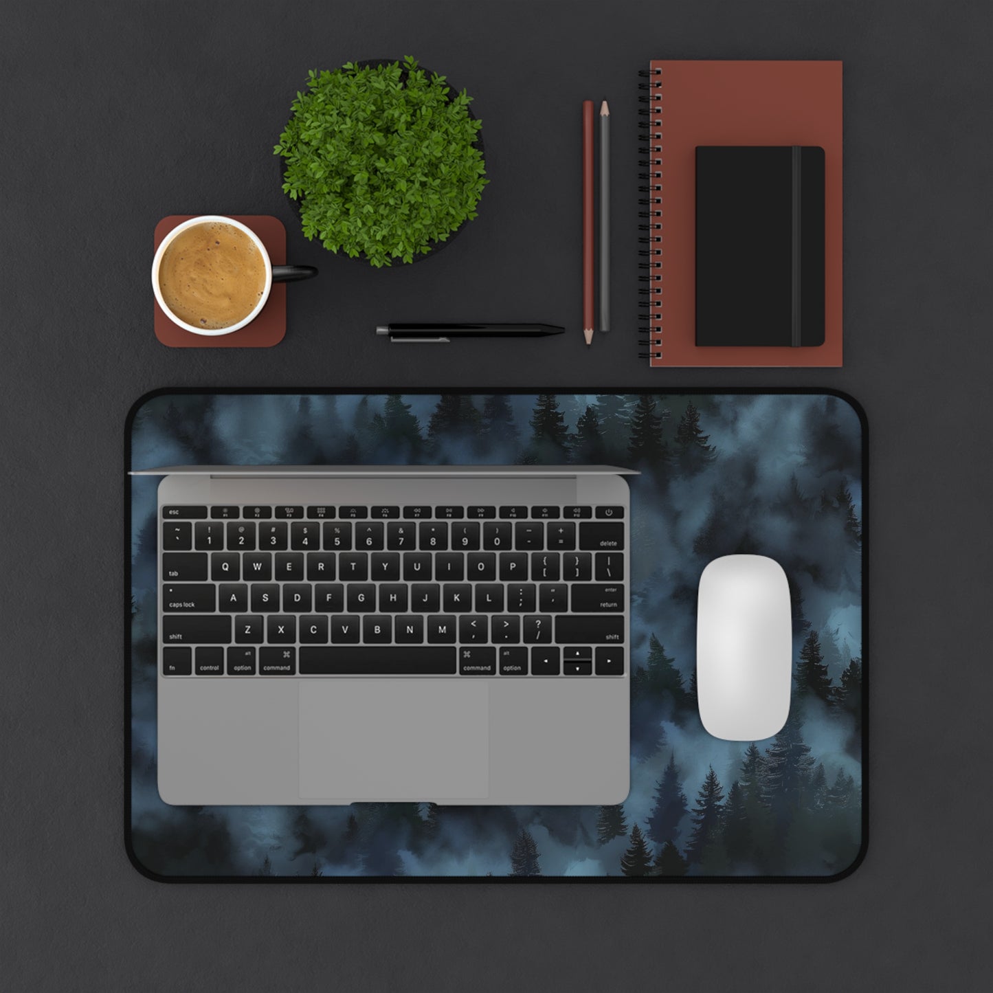 Mystical Forest Desk Mat | Neoprene Mouse Pad | Nature-Inspired Office Desk Mat | Anti-Slip | 3 Sizes Available