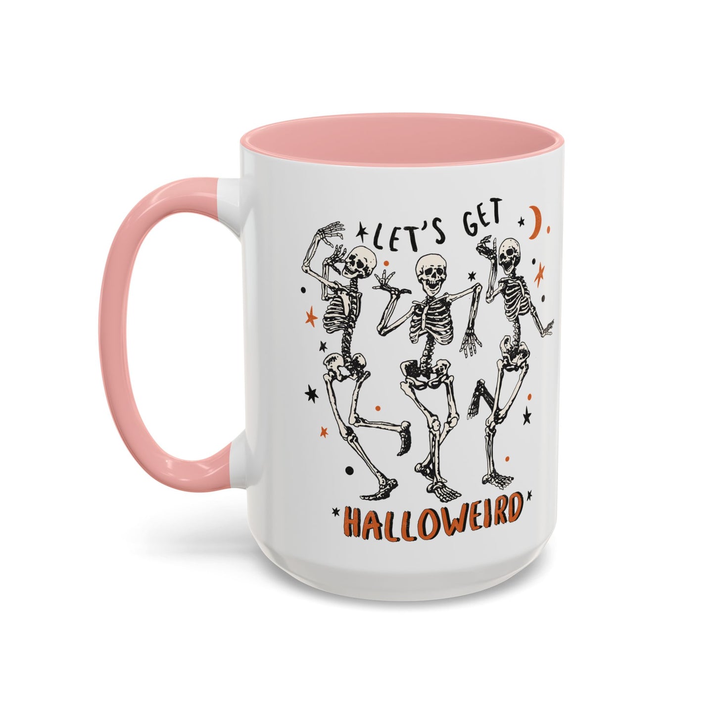 Lets Get Halloweird Halloween Mug | Dancing Skeleton Design | Funny Spooky Coffee Mug | Fall Drinkware | Unique Halloween Gift