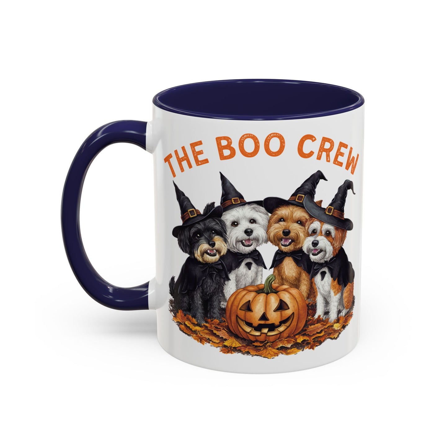 The Boo Crew Halloween Dog Mug | Adorable Dog Pack with Witch Hats | Spooky Fall Coffee Mug | Halloween Gift for Dog Lovers