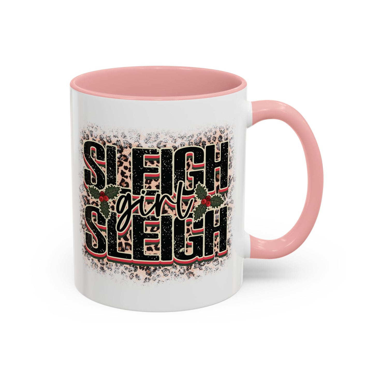 Sleigh Girl Sleigh Mug - Festive Leopard Print Christmas Design - Perfect for Fashionable Holiday Cheer