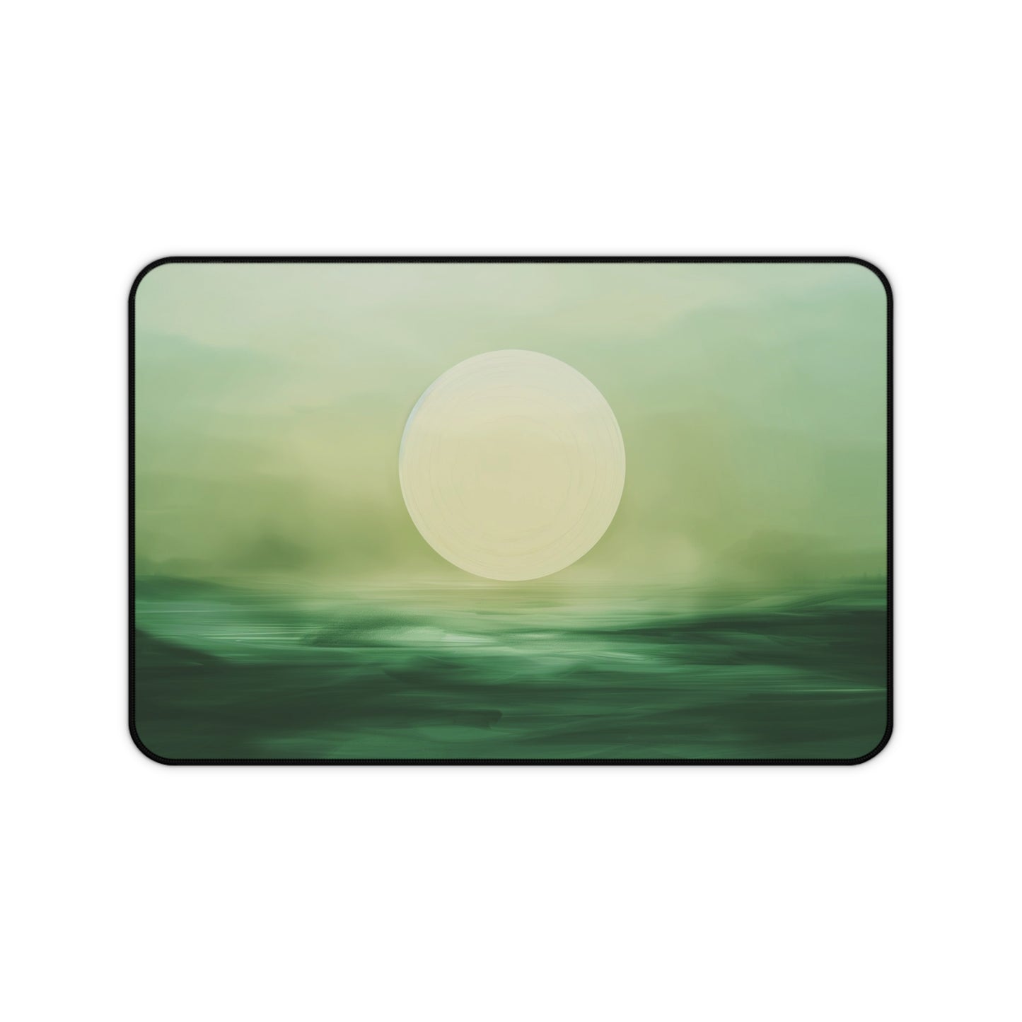 Green Horizon Desk Mat | Minimalist Abstract Anti-Slip | 3 Sizes | Office Decor