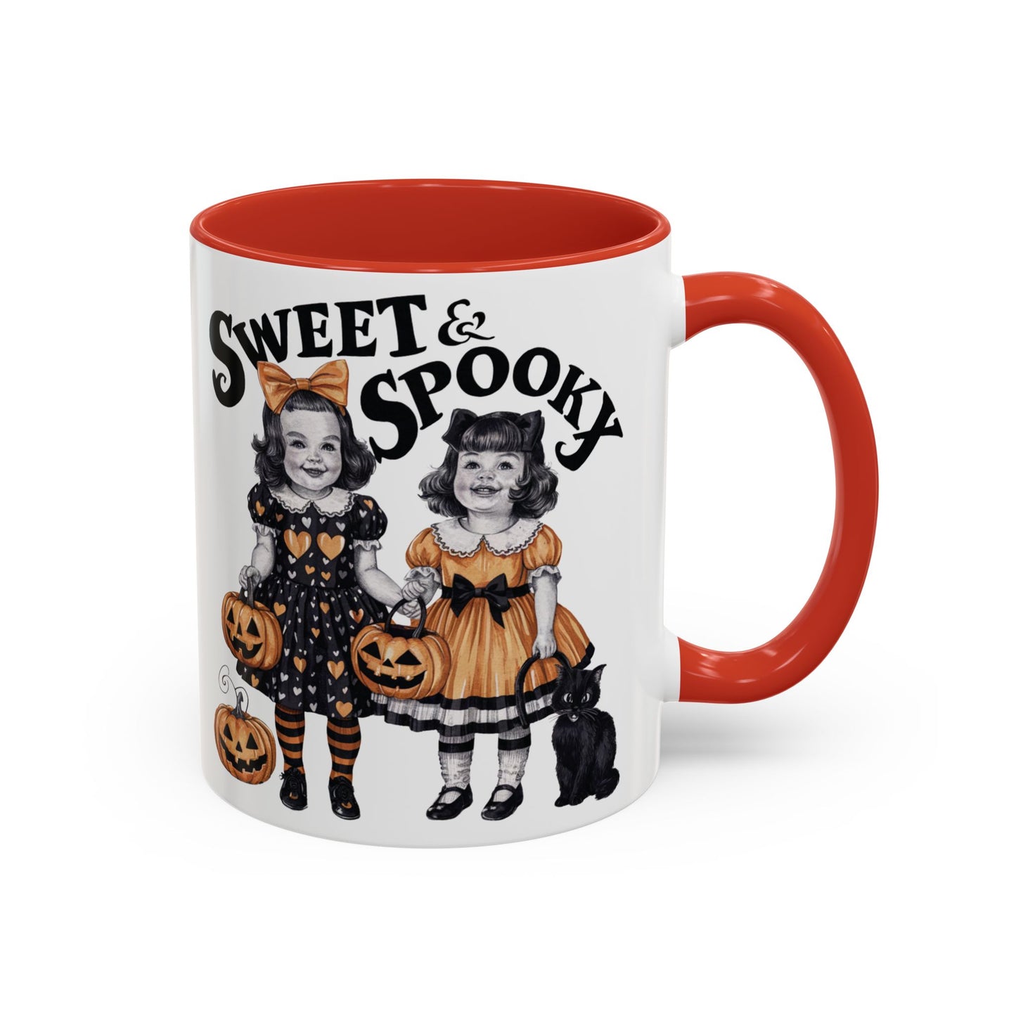 Sweet & Spooky Halloween Mug | Vintage Doll and Pumpkin Design | Cute Halloween Coffee Mug | Fall Drinkware | Trick or Treat Gift