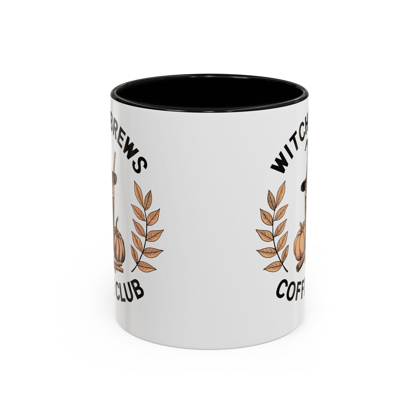 Witchy Brews Coffee Club Mug | Halloween Coffee Mug | Witch Hat and Pumpkin Design | Spooky Fall Drinkware