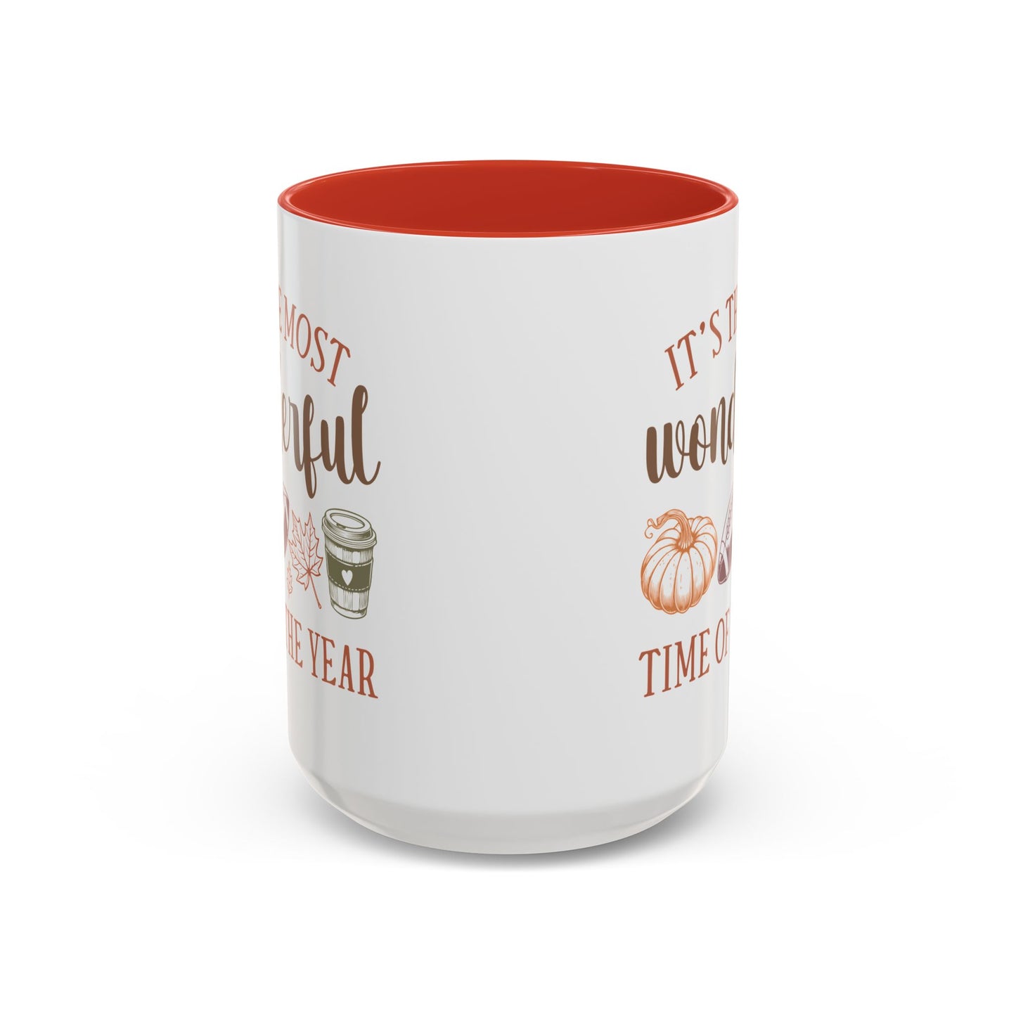 Most Wonderful Time of the Year Fall Mug | 11oz and 15oz Ceramic Coffee Cup | Autumn, Football & Pumpkin Design