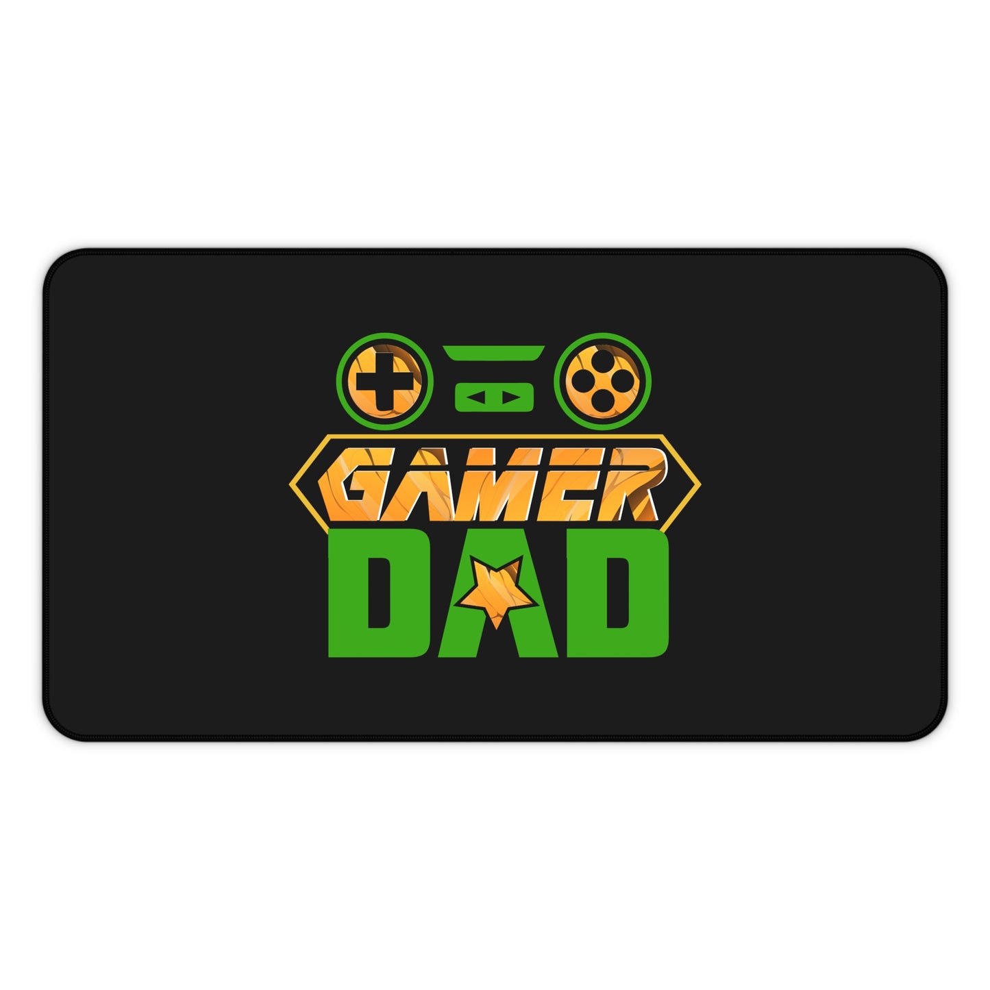 Gamer Dad Desk Mat - Customizable Neoprene Anti-Slip Mouse Pad - Fun Office Decor for Dads - Available in 3 Sizes Daddy Gifts Fathers Day