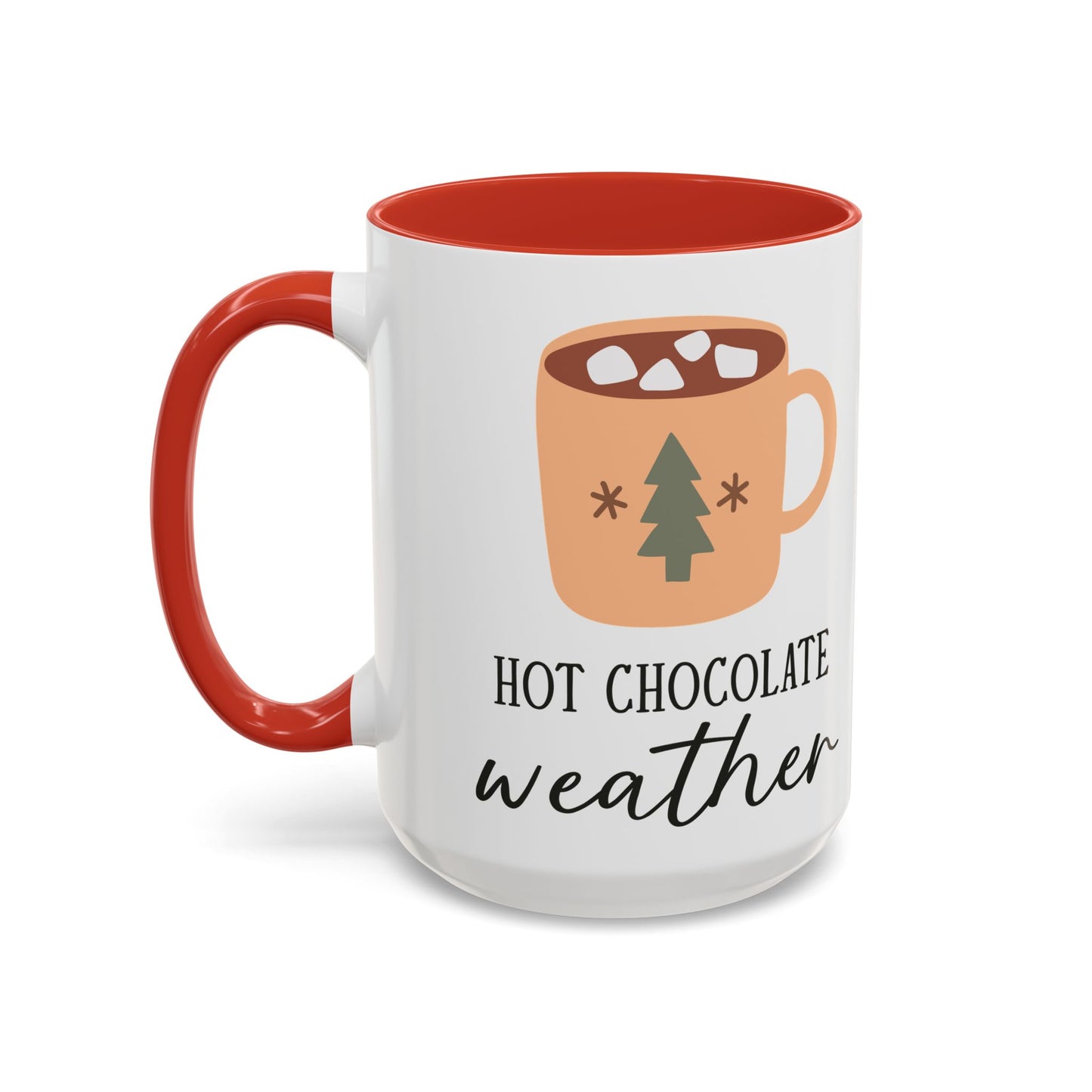 Hot Chocolate Weather Mug | Cozy Winter Drinkware | Minimalist Holiday Mug | Christmas Coffee Mug