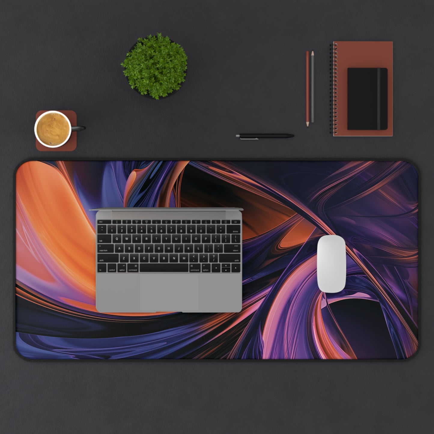 Modern Abstract Desk Mat | Artistic Neoprene Mouse Pad | Anti-Slip Office Desk Mat | 3 Sizes Available