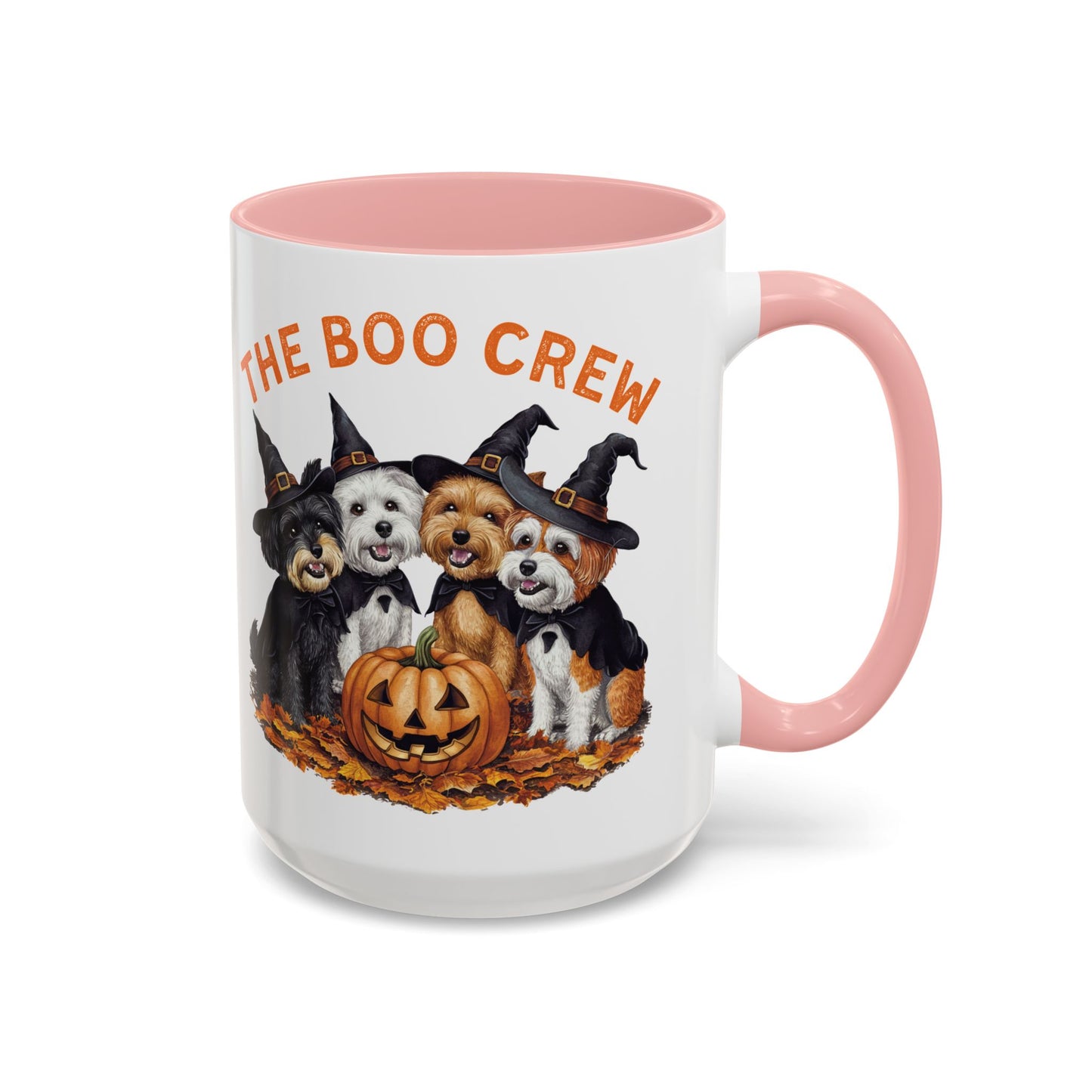 The Boo Crew Halloween Dog Mug | Adorable Dog Pack with Witch Hats | Spooky Fall Coffee Mug | Halloween Gift for Dog Lovers