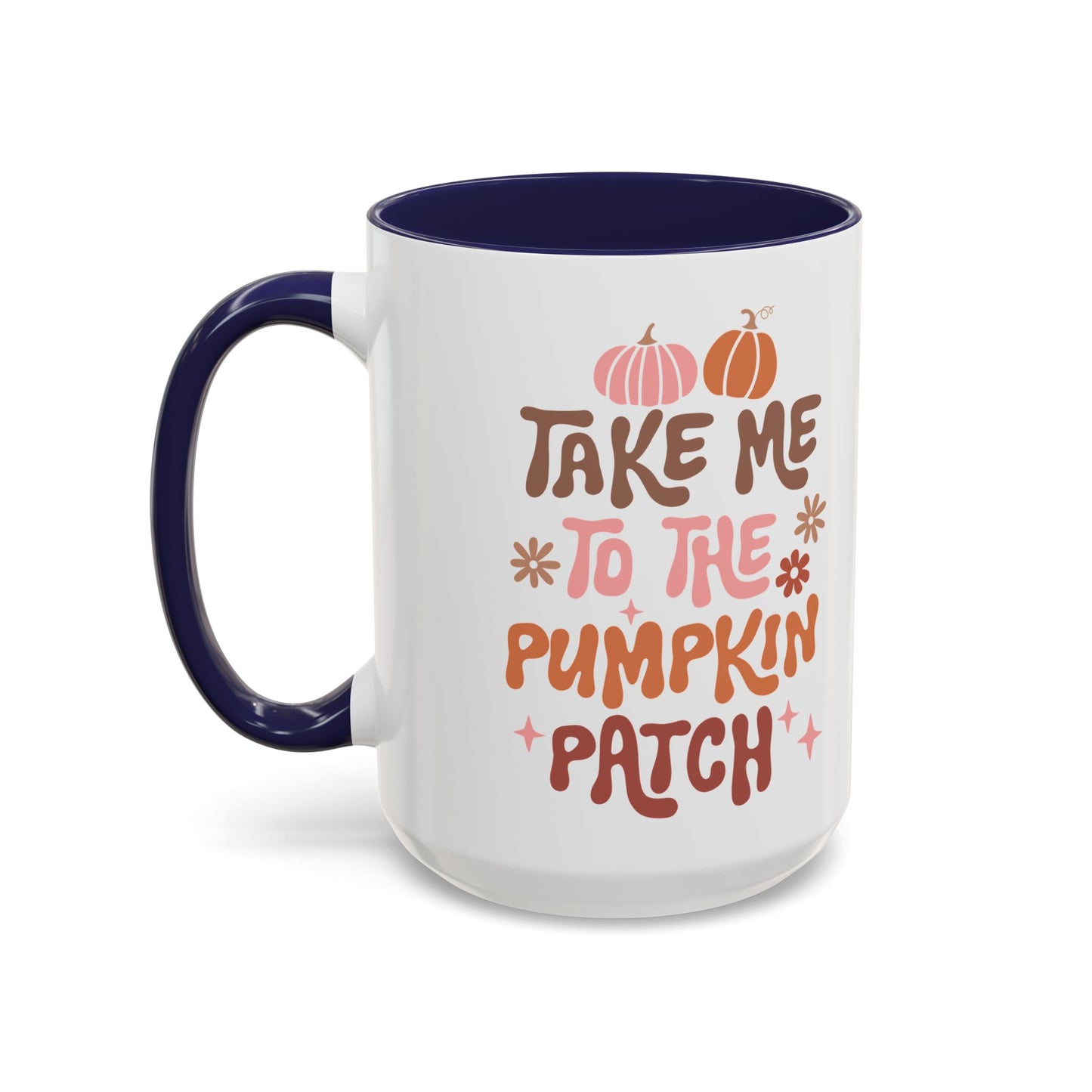 Take Me to the Pumpkin Patch Fall Mug | 11oz and 15oz Ceramic Coffee Cup | Retro Autumn Design