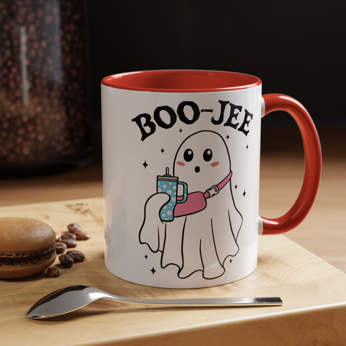 Boo-Jee Halloween Ghost Mug | 11oz and 15oz Ceramic Coffee Cup | Cute and Stylish Design