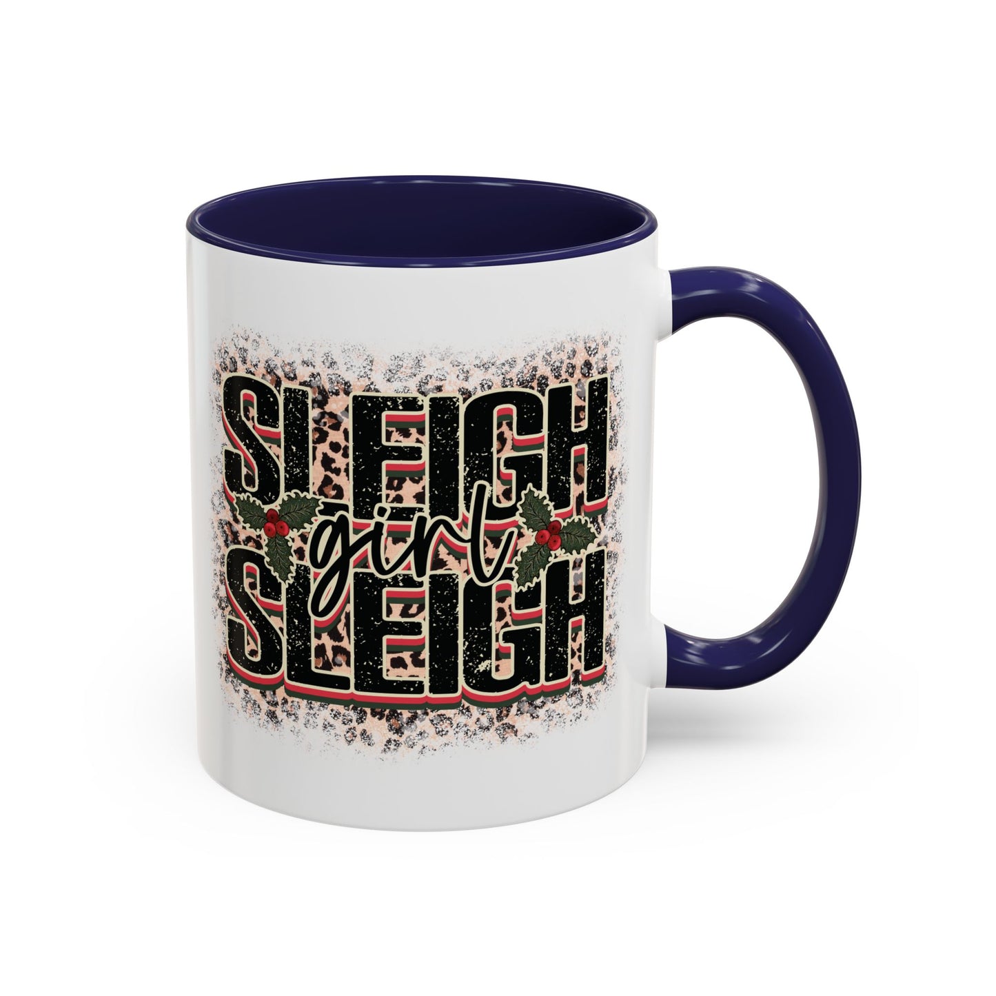 Sleigh Girl Sleigh Mug - Festive Leopard Print Christmas Design - Perfect for Fashionable Holiday Cheer